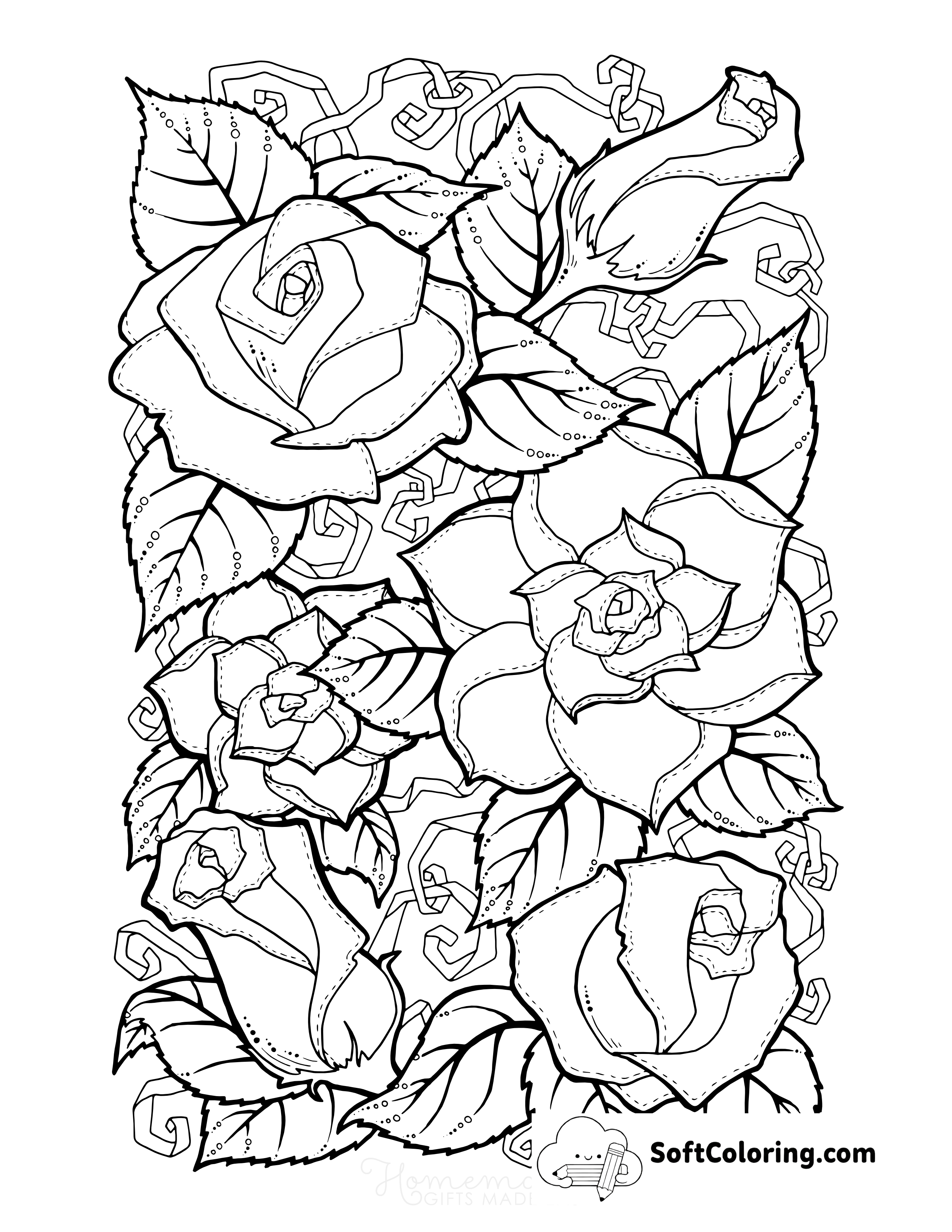 Intricate Flower Printable to Color