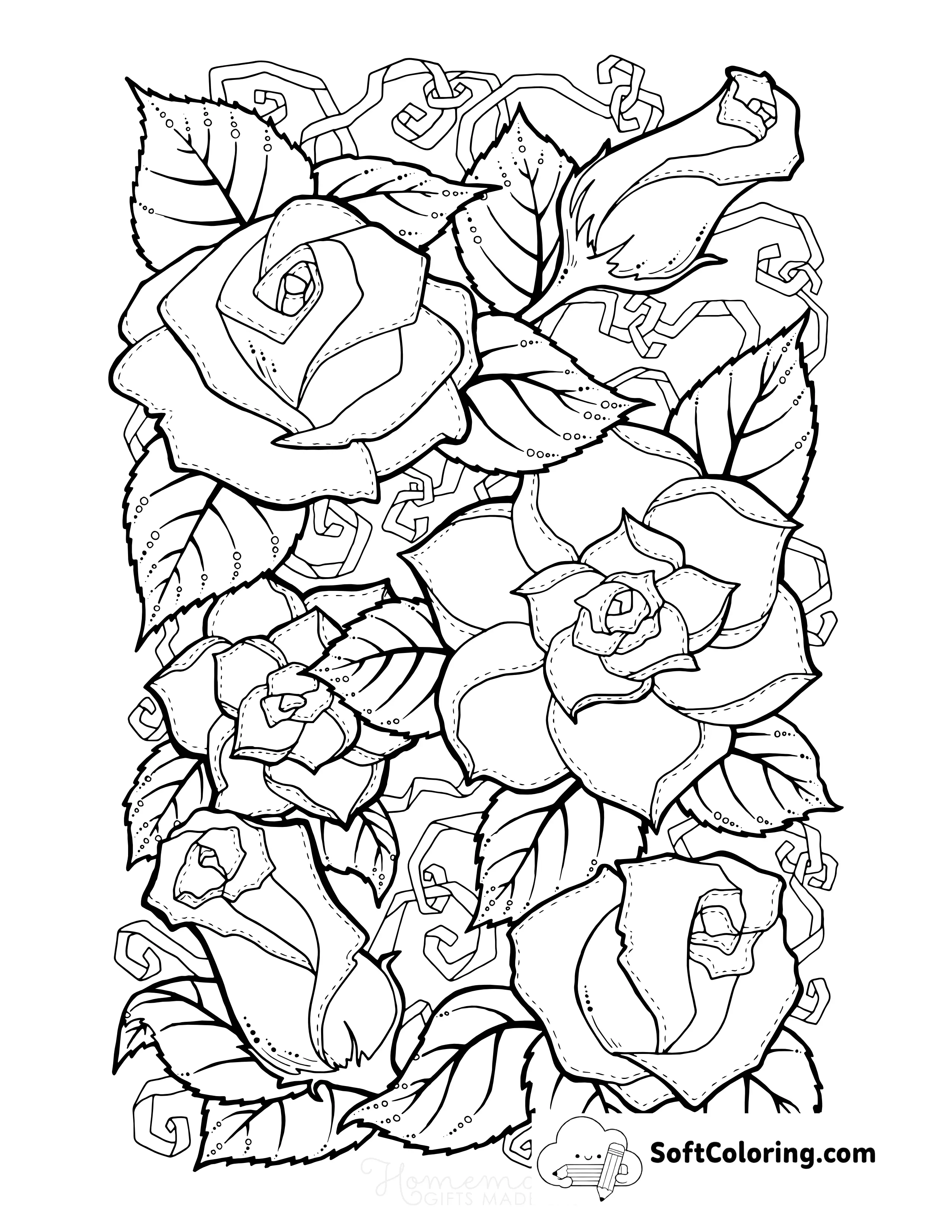 Intricate Flower Printable To Color