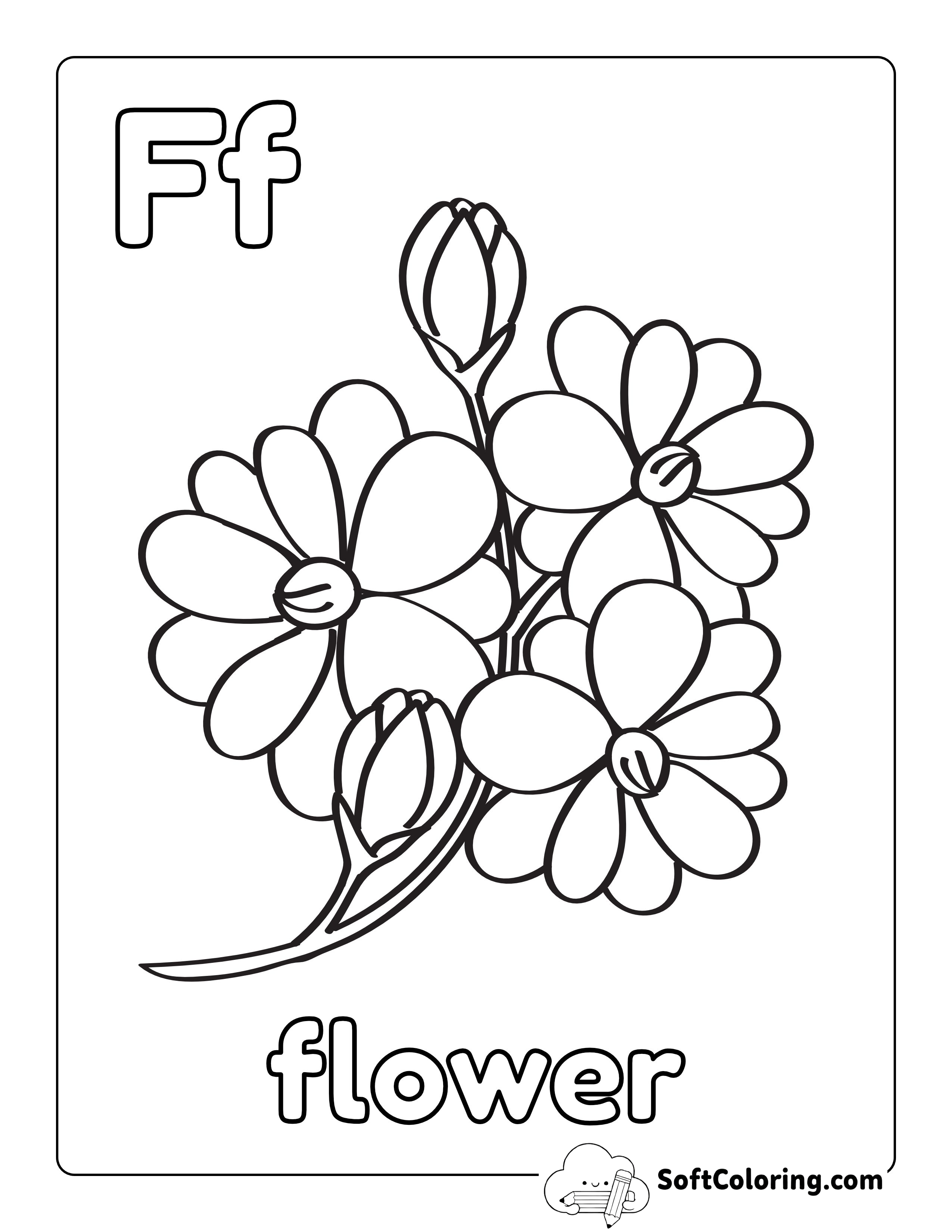 "F is for Flower" Printable