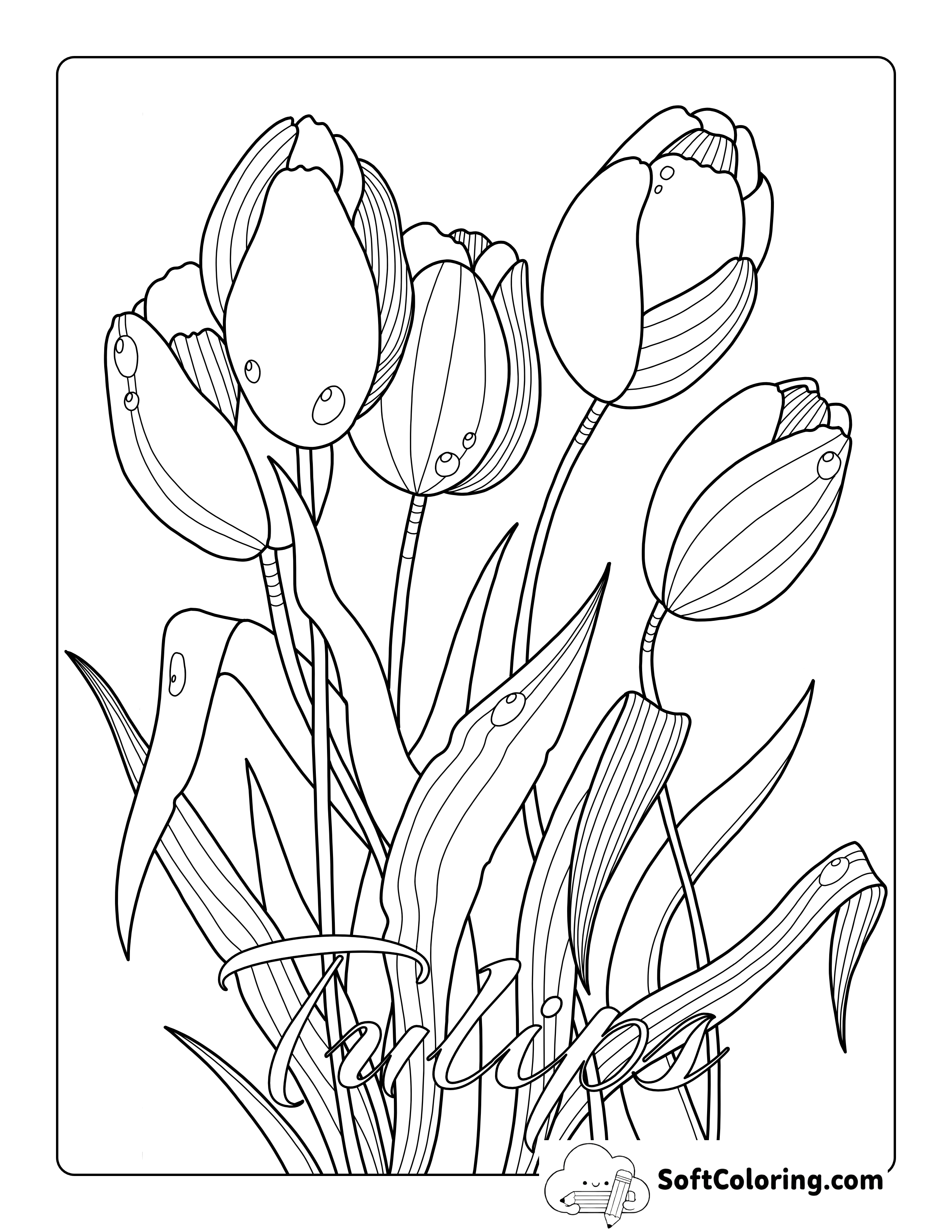 Spring Tulips Printable