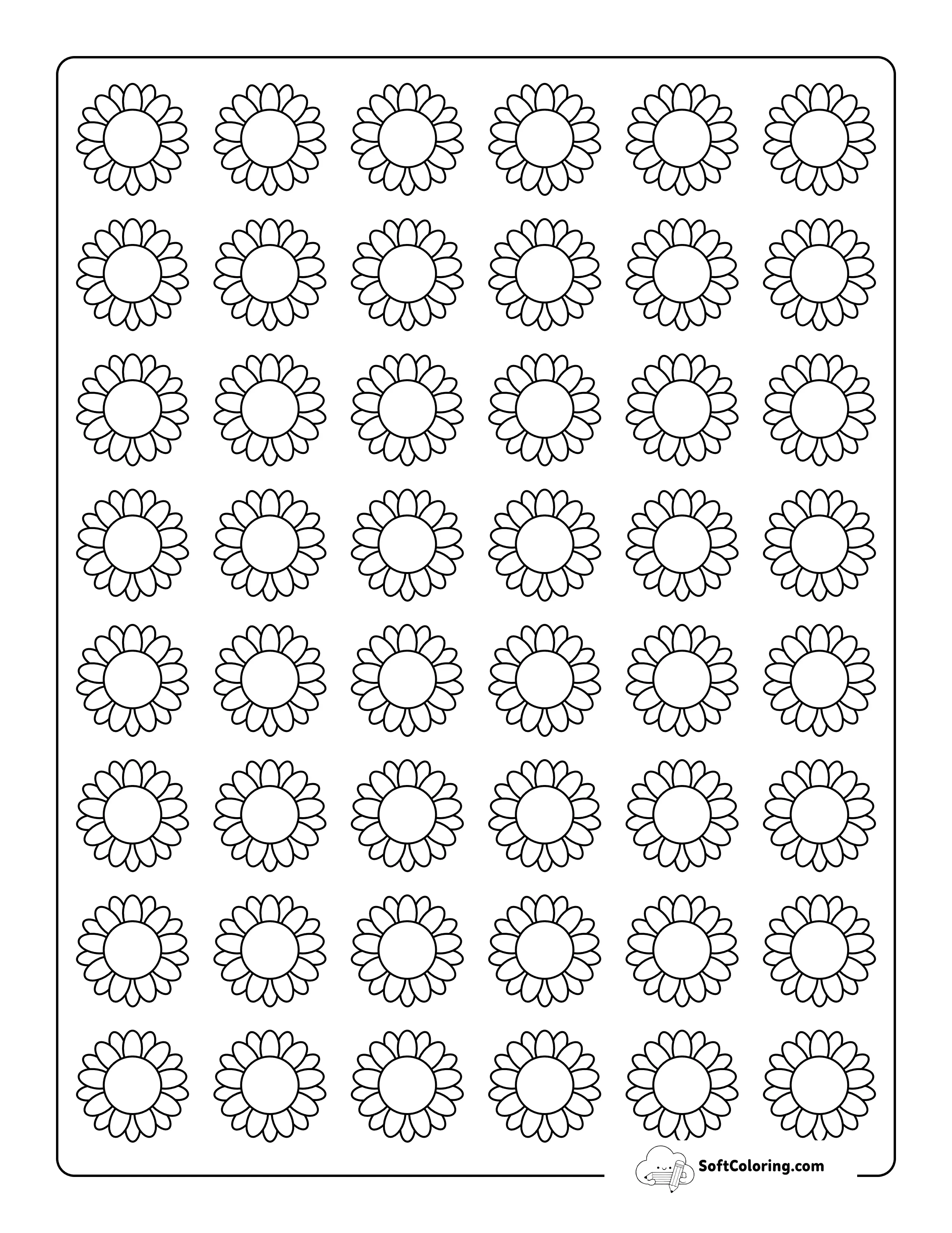 Classic Flower Template 1 Inch