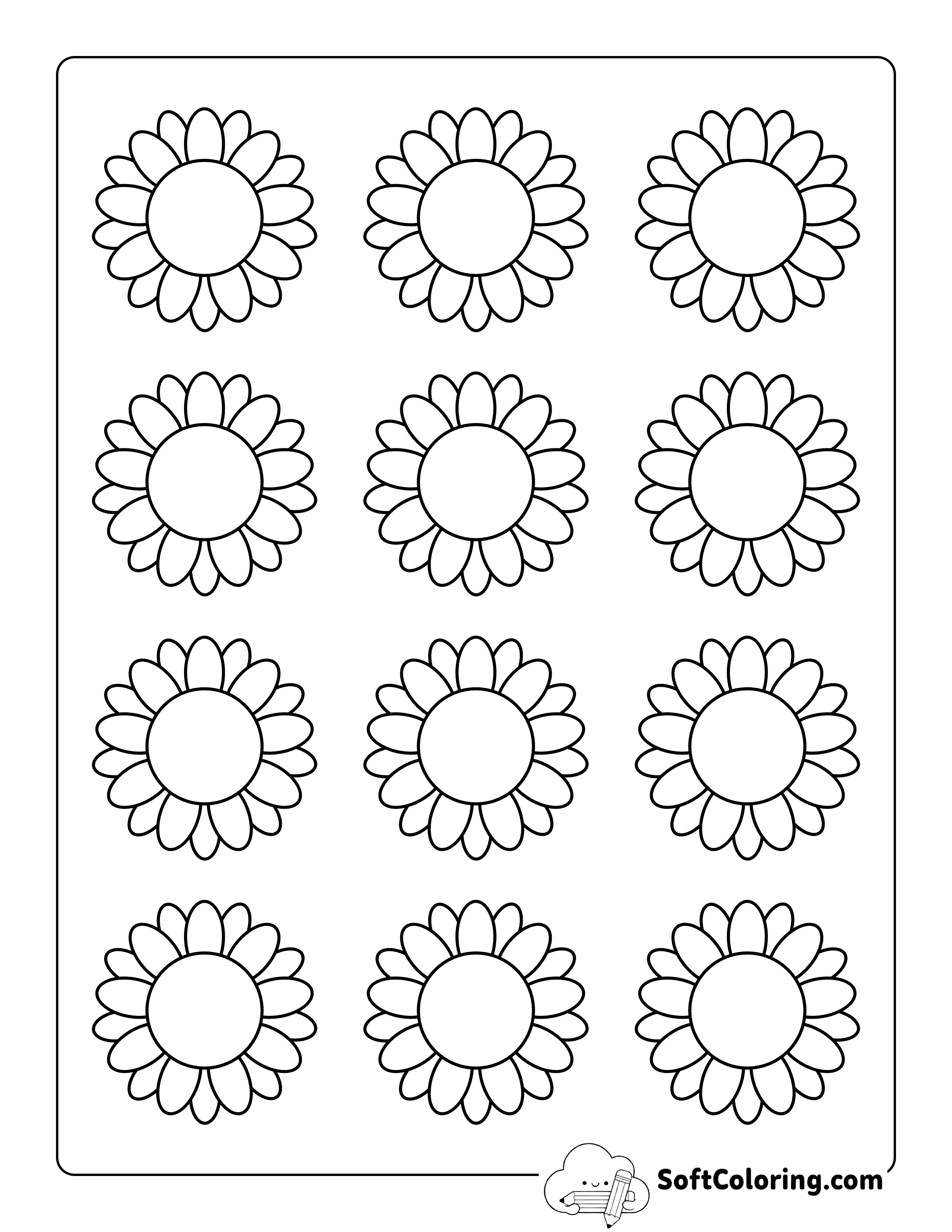 Classic Flower Template 2 inch