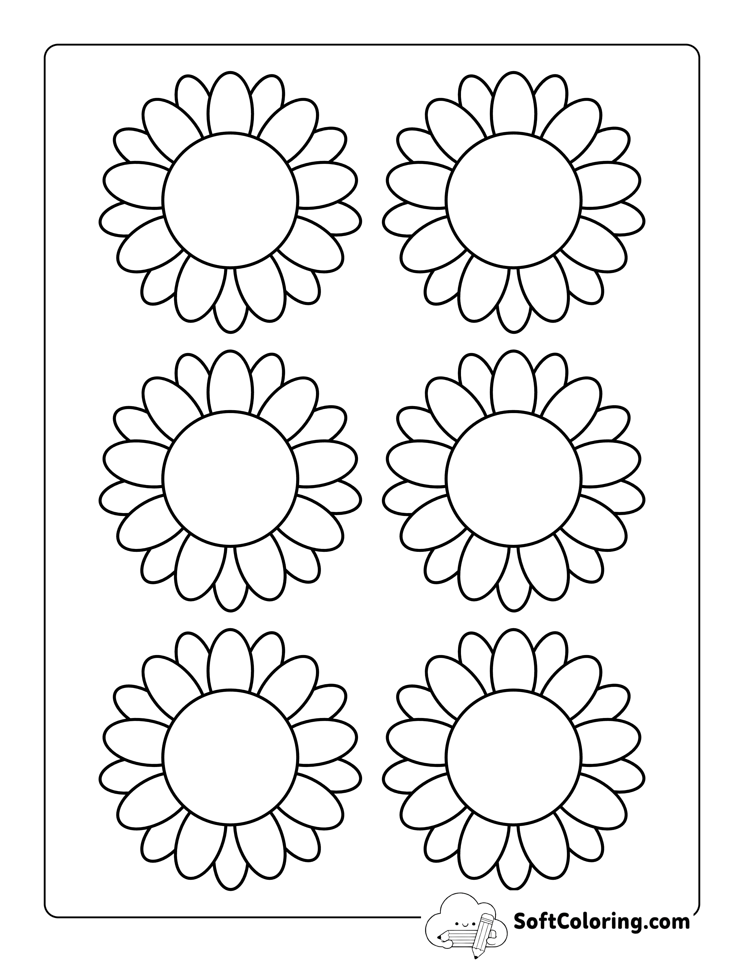 Classic Flower Template 3 inch