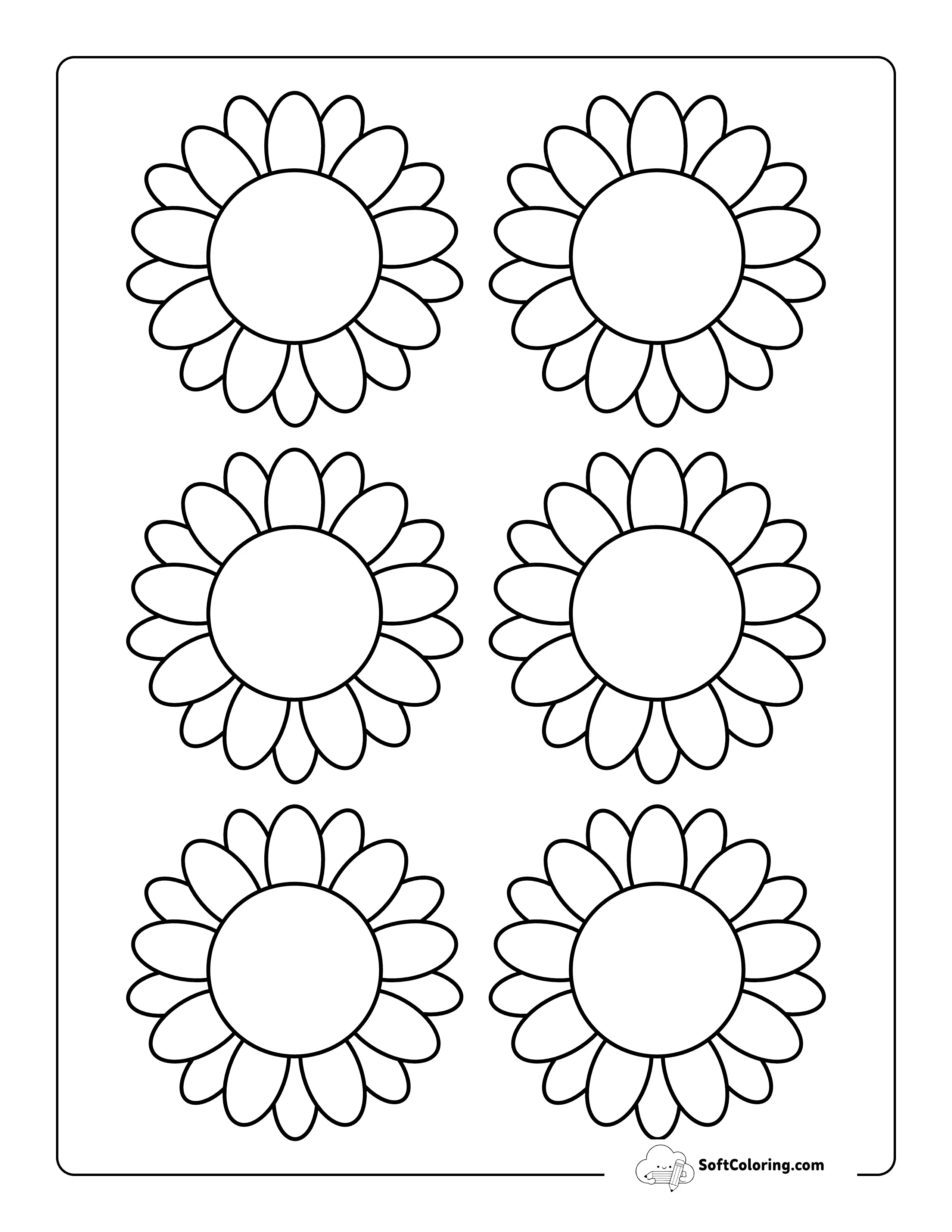 Classic Flower Template 3 Inch