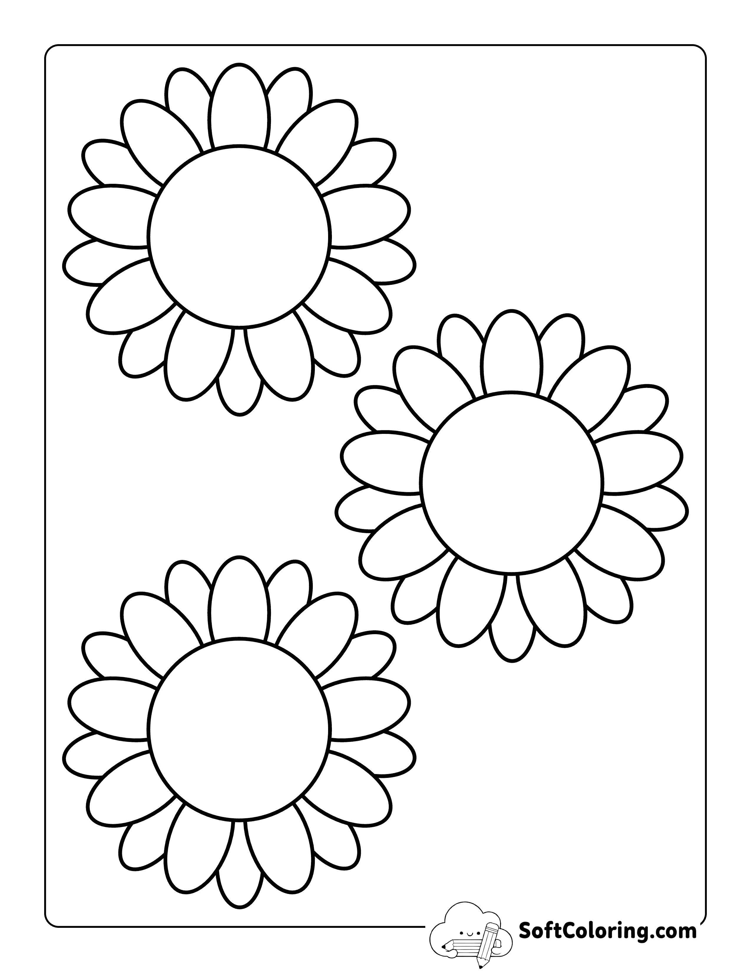 Classic Flower Template 4 inch