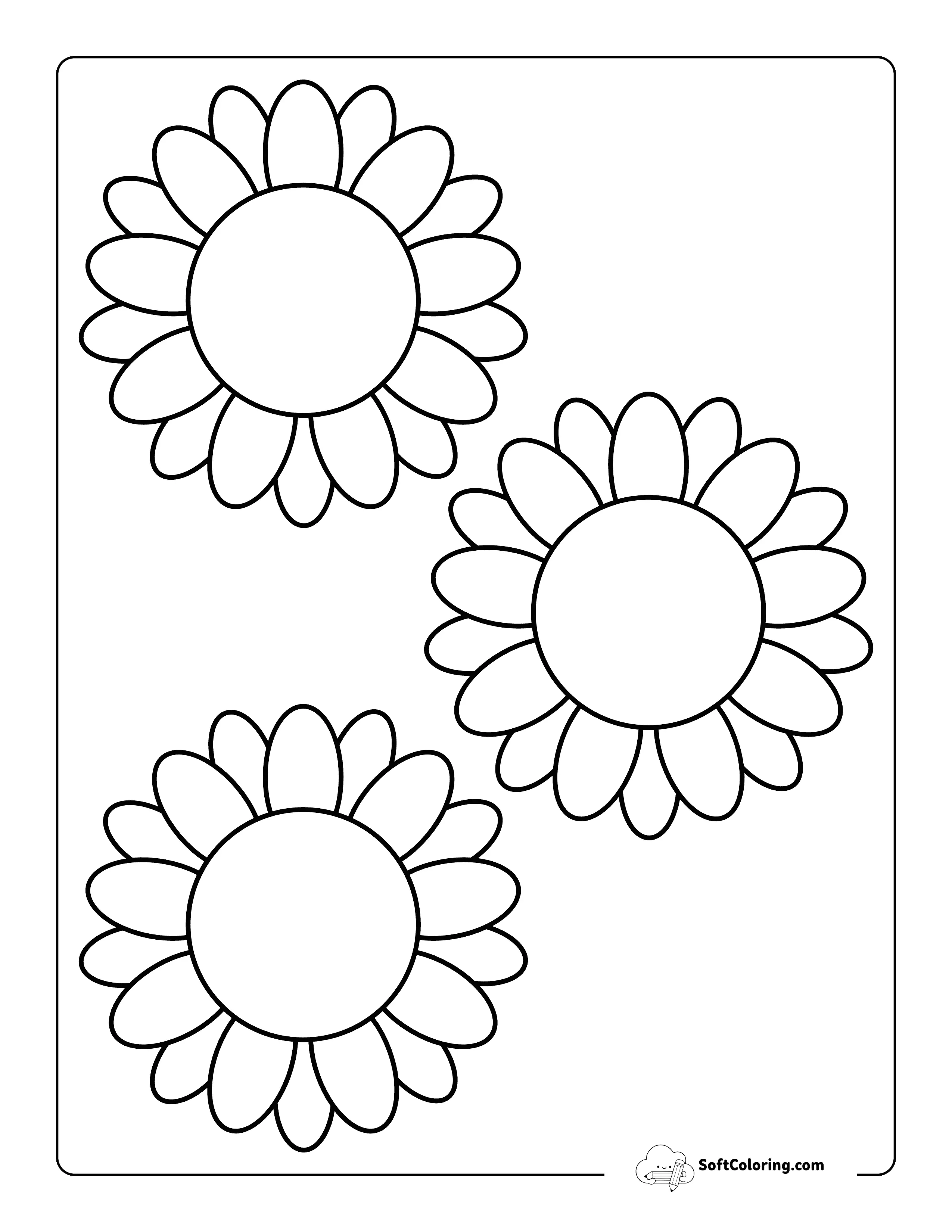 Classic Flower Template 4 Inch
