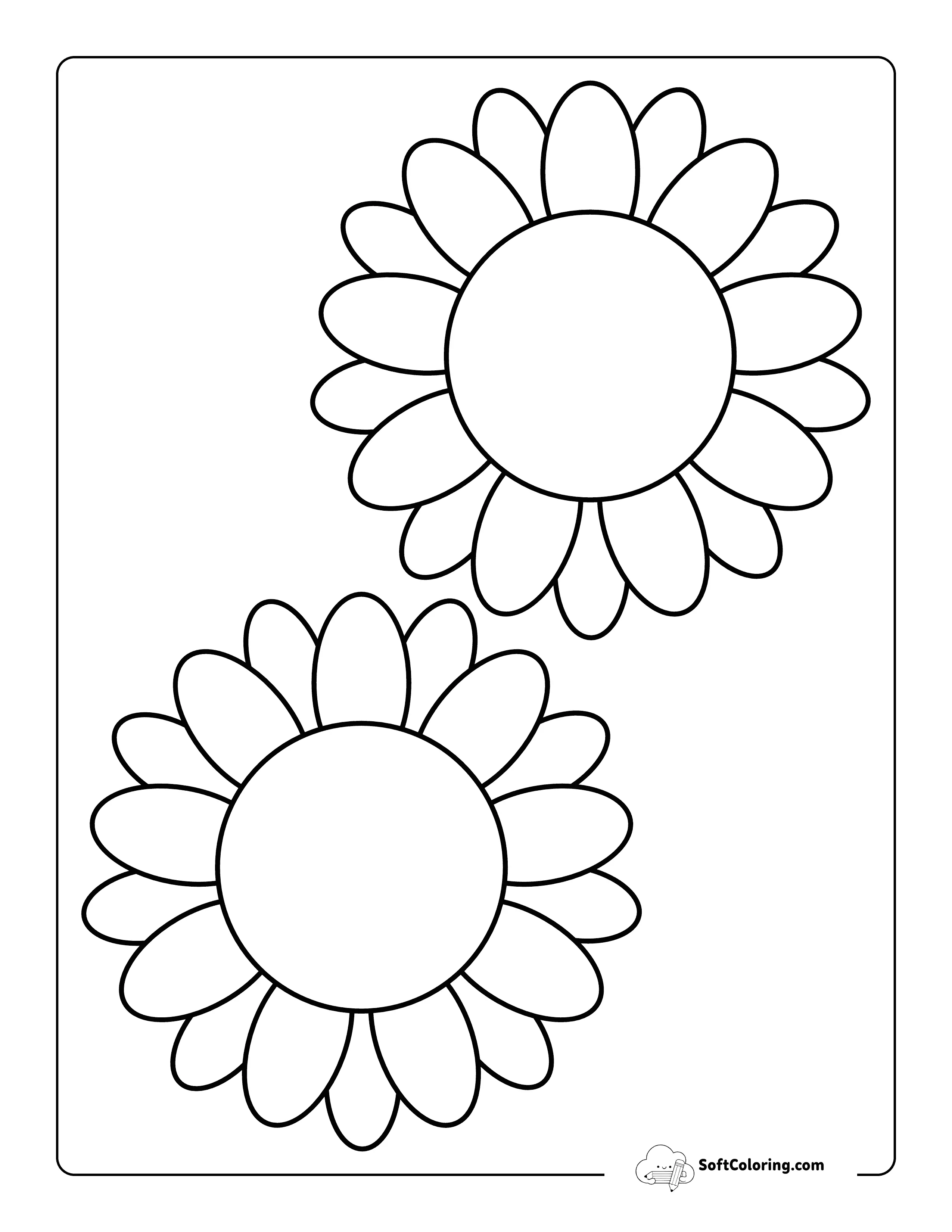 Classic Flower Template 5 Inch