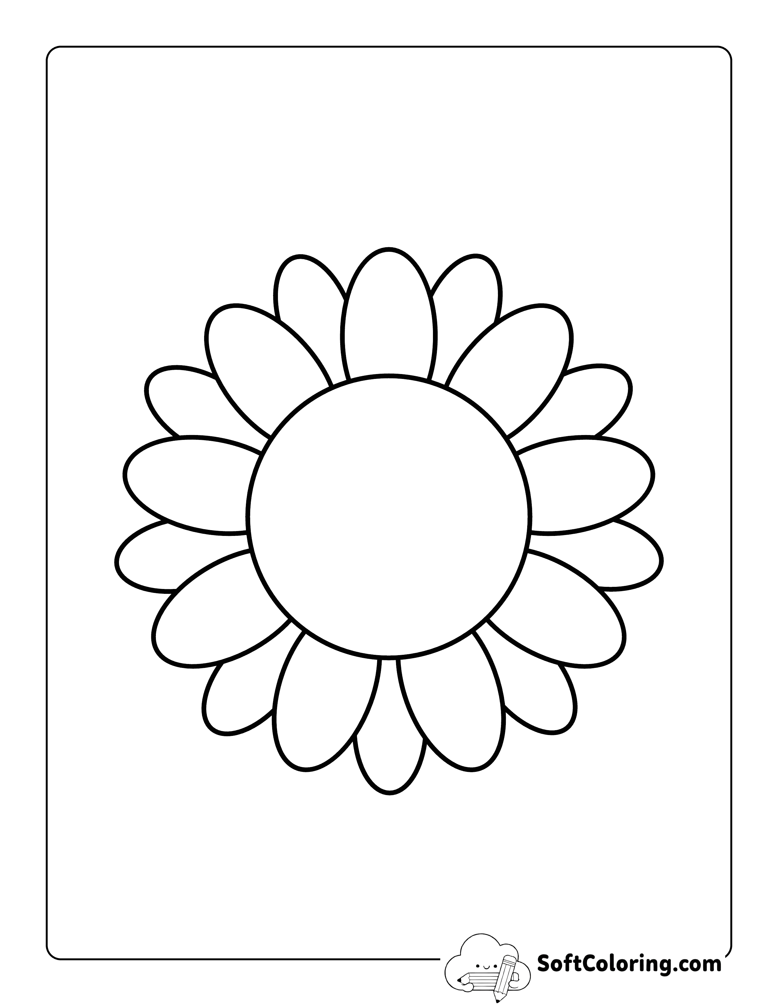 Classic Flower Template 6 inch