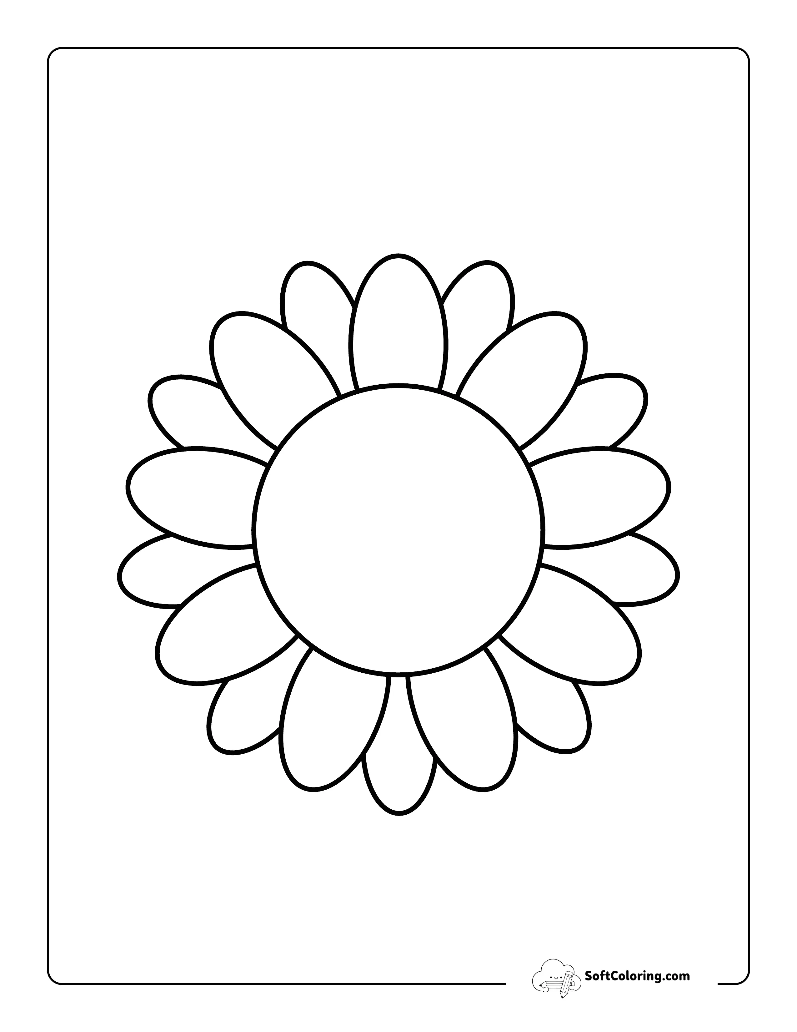 Classic Flower Template 6 Inch