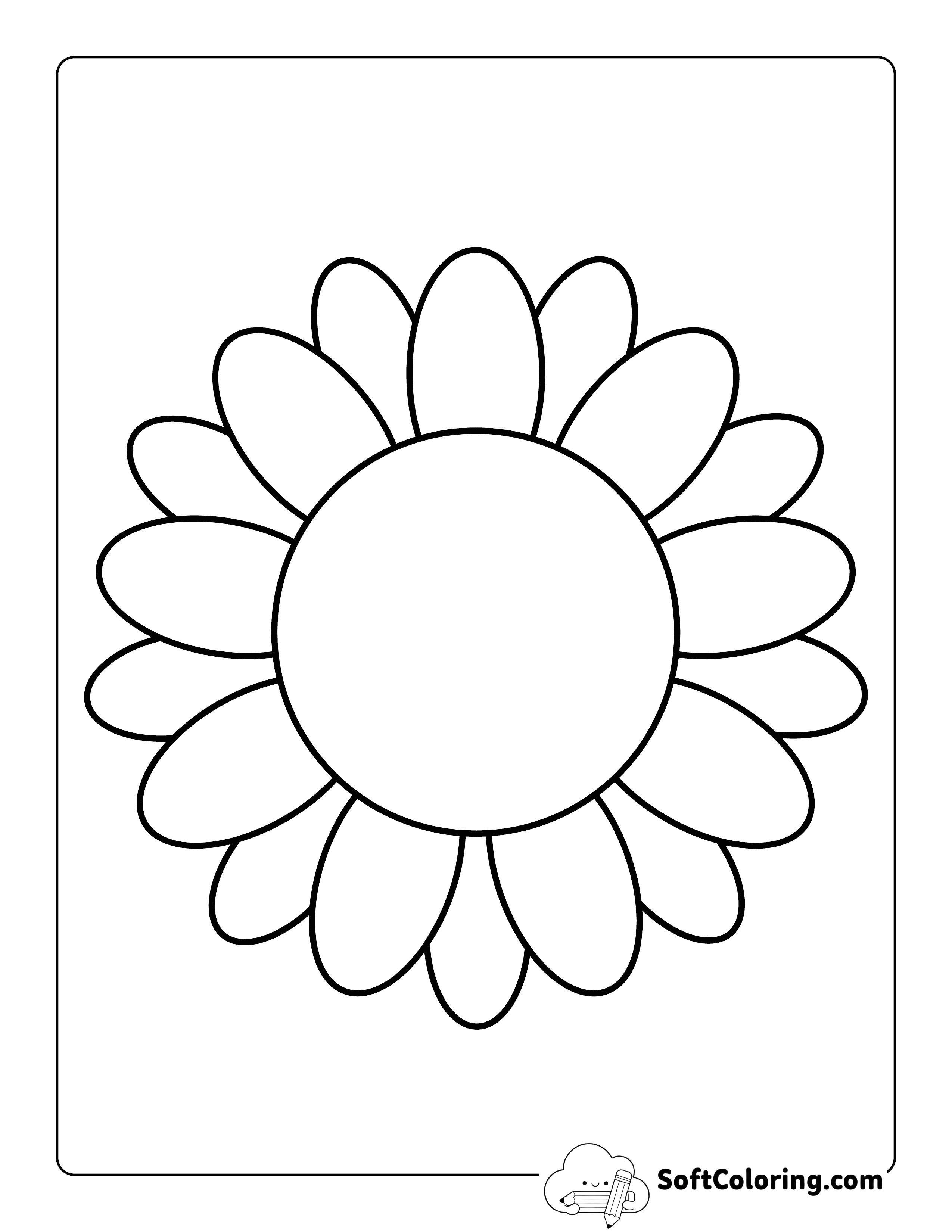 Classic Flower Template 7 inch