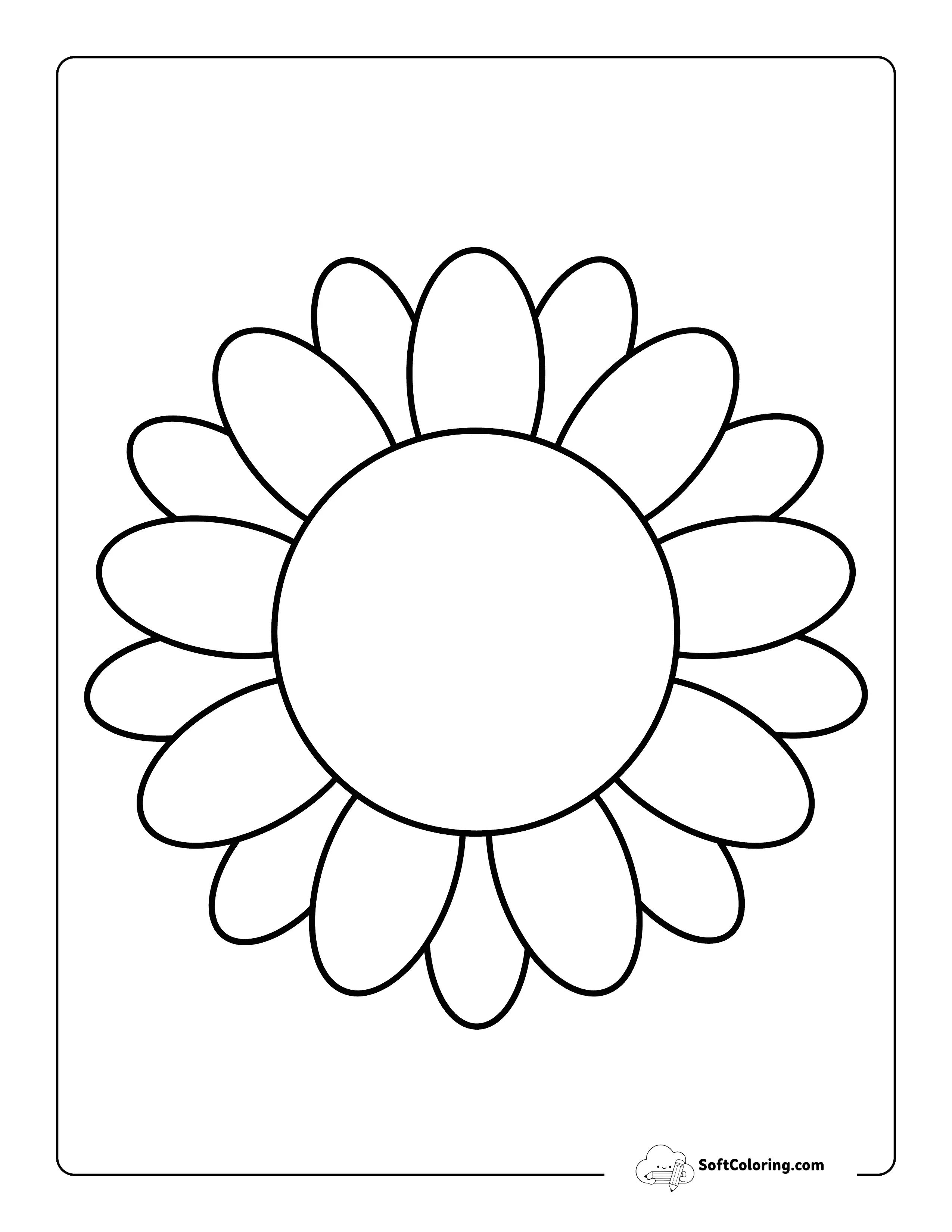 Classic Flower Template 7 Inch