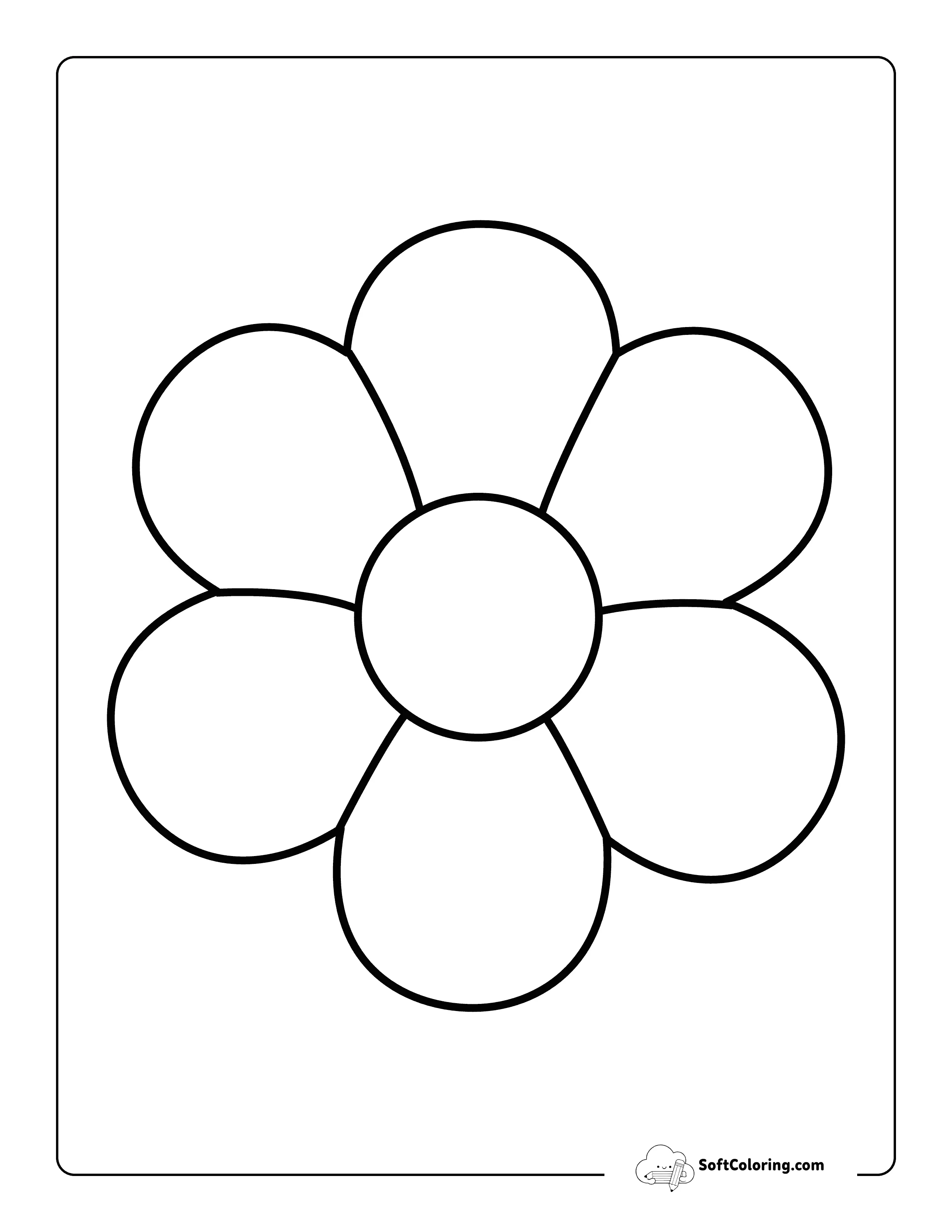 Simple Daisy Flower To Color