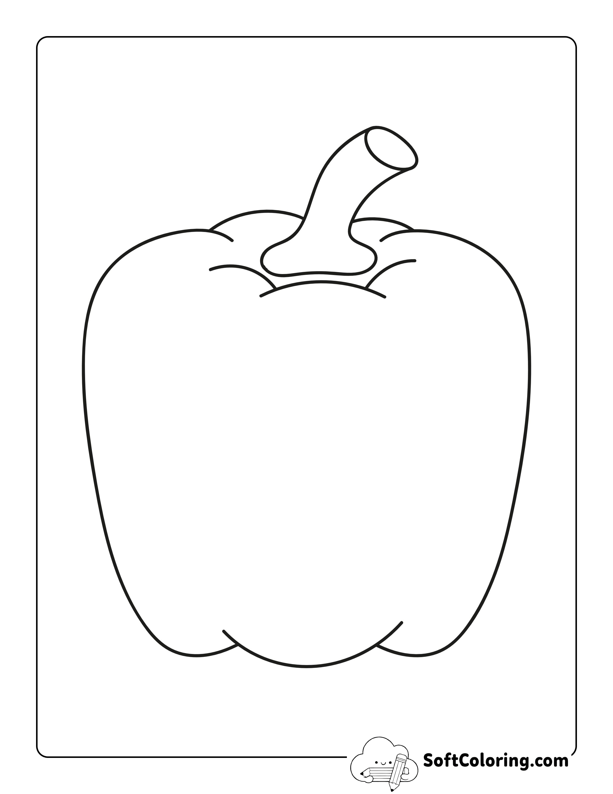Bell Pepper Food Coloring Page