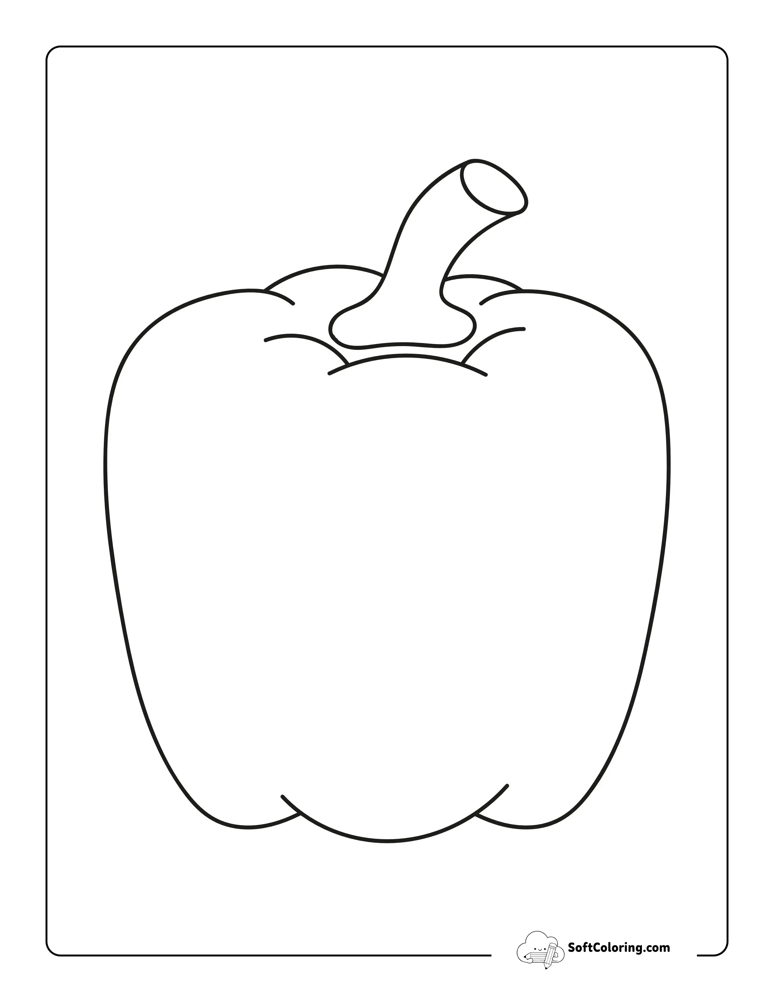 Bell Pepper Food Coloring Page