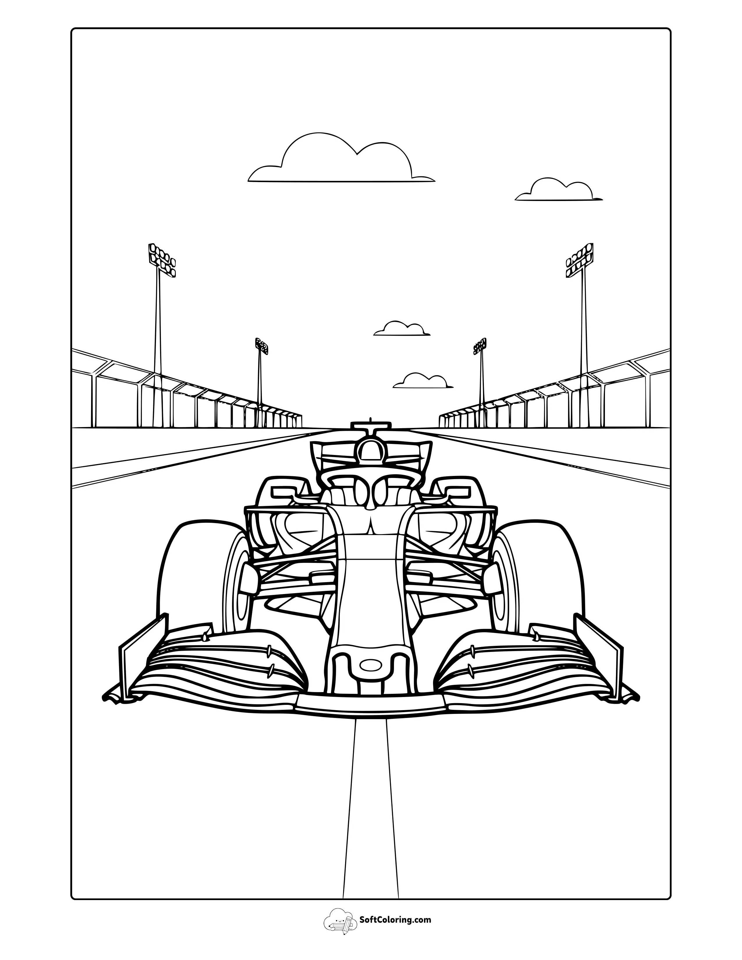 Formula 1 Car Coloring Page