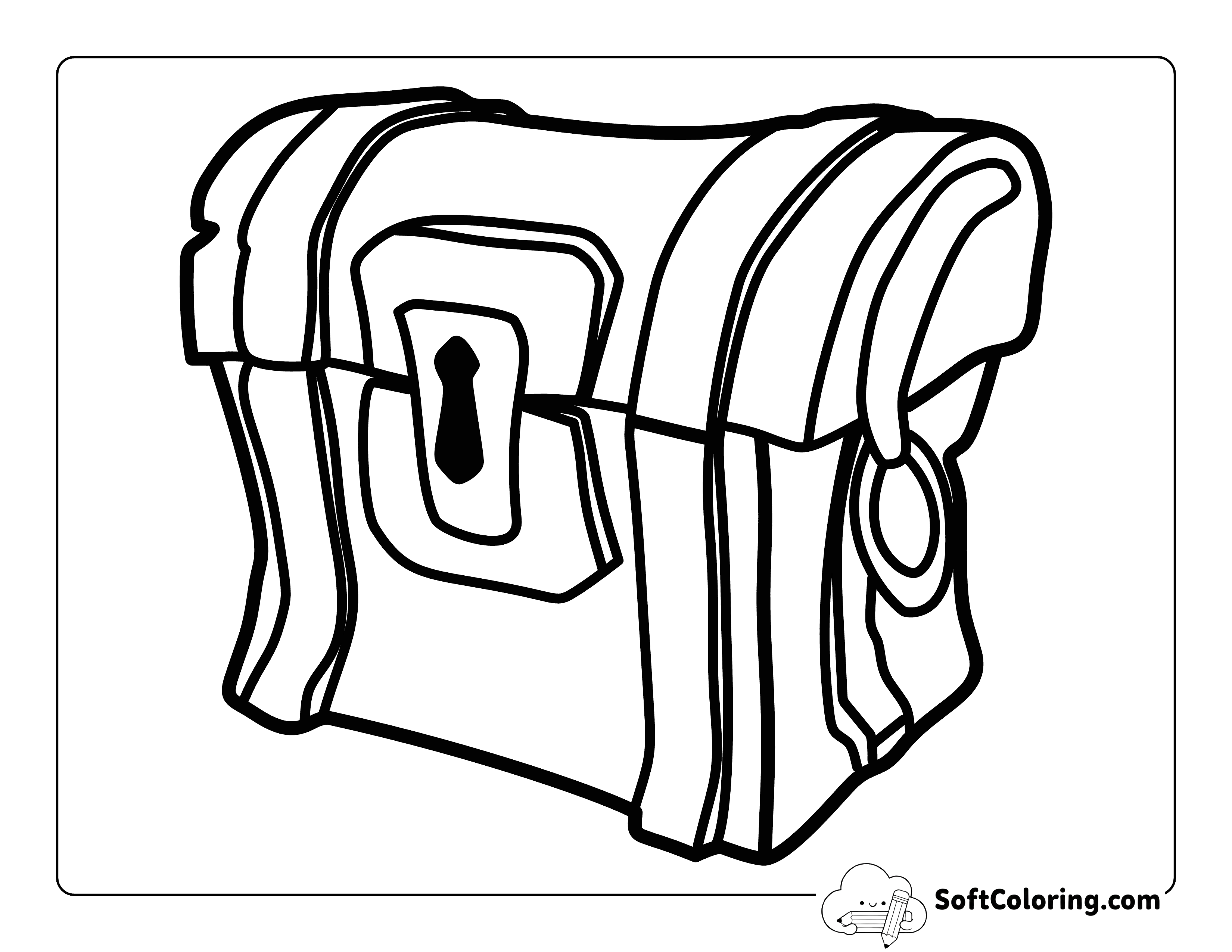 Easy Loot Chest Fortnite-Inspired Printable Coloring Sheet