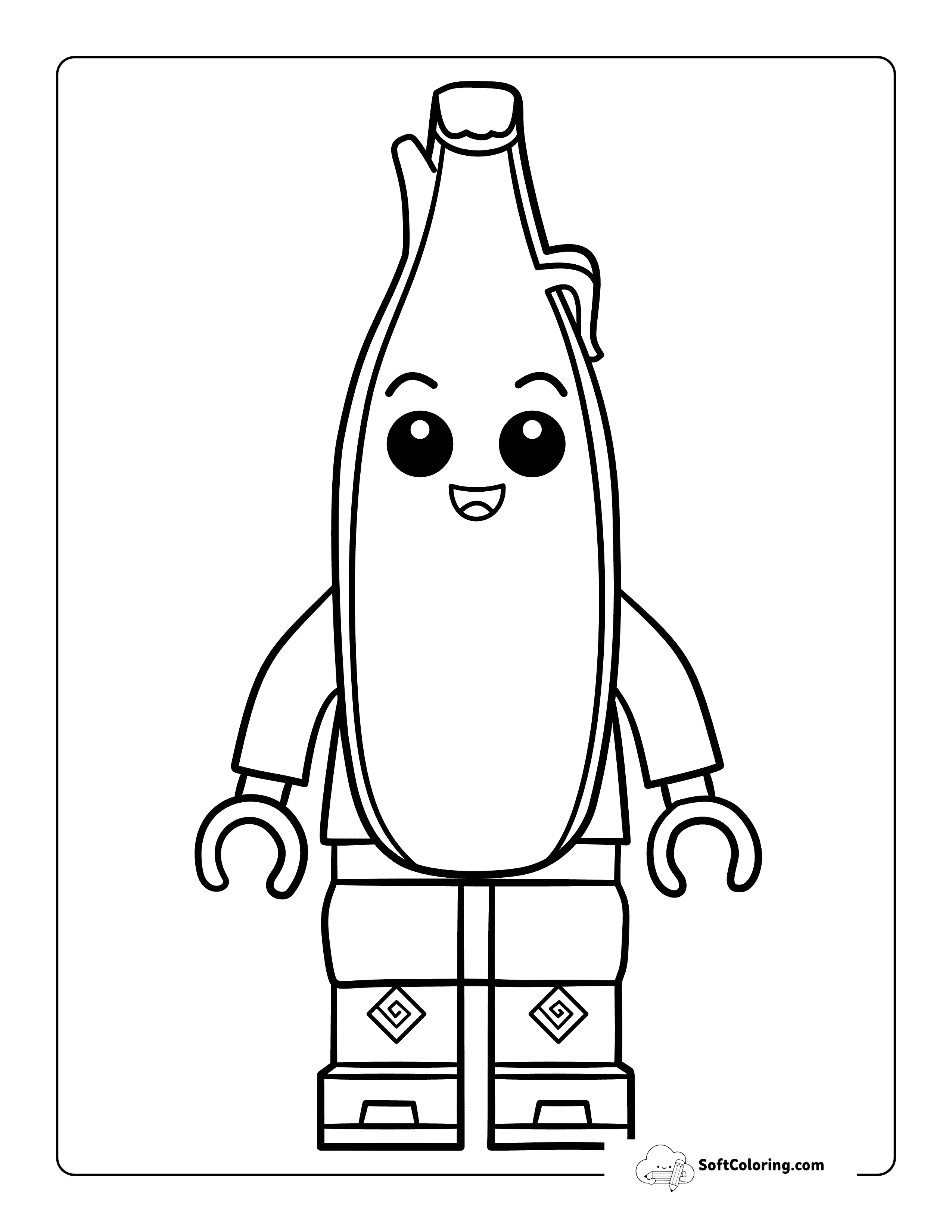 Drawing Inspired By Lego Peely From Fortnite To Color