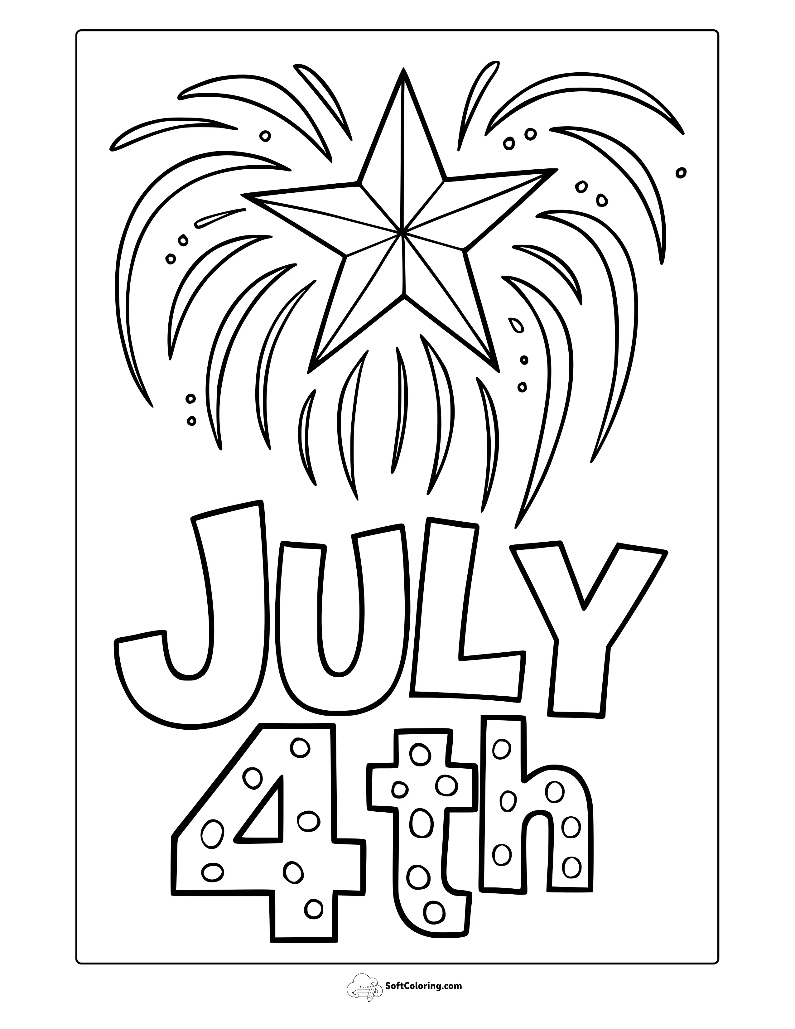 Fourth Of July Coloring Page