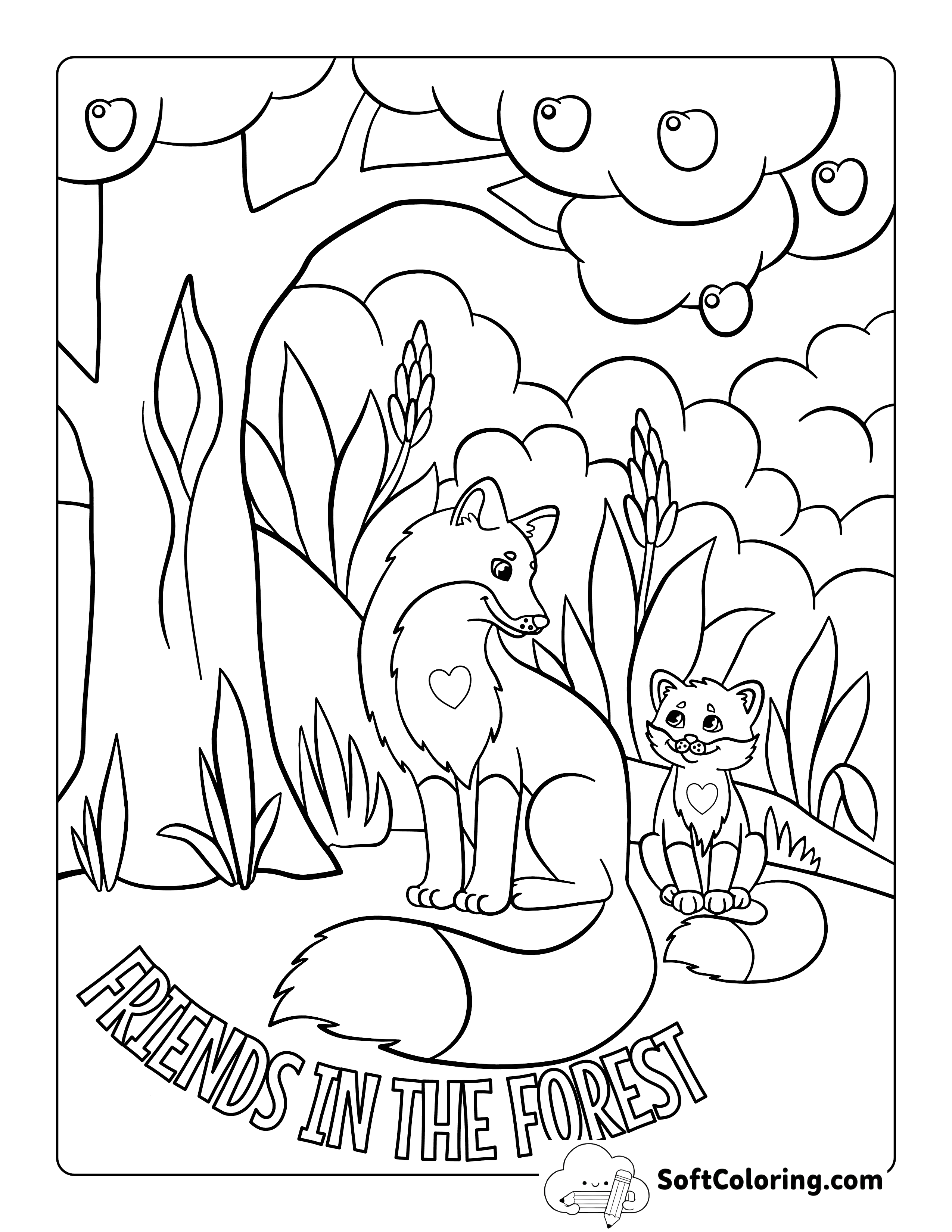 "Friends in the Forest" Fox Printable
