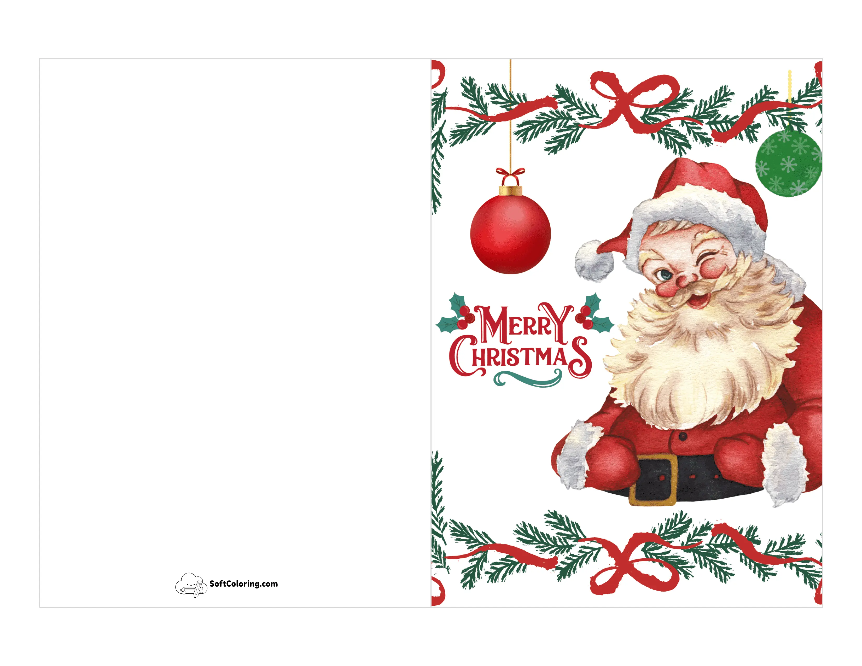 Classic Santa Merry Christmas Card