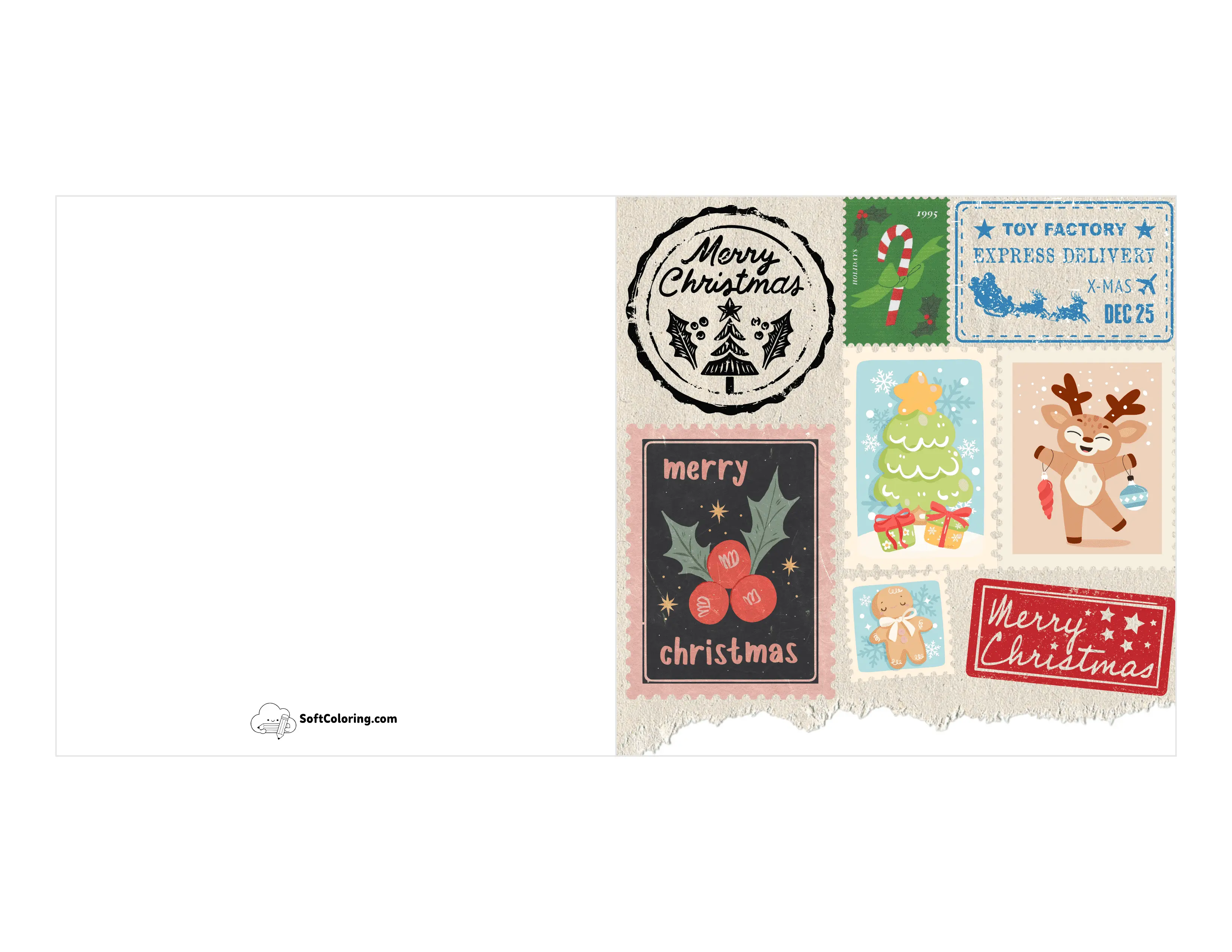 Christmas Postage Printable Card