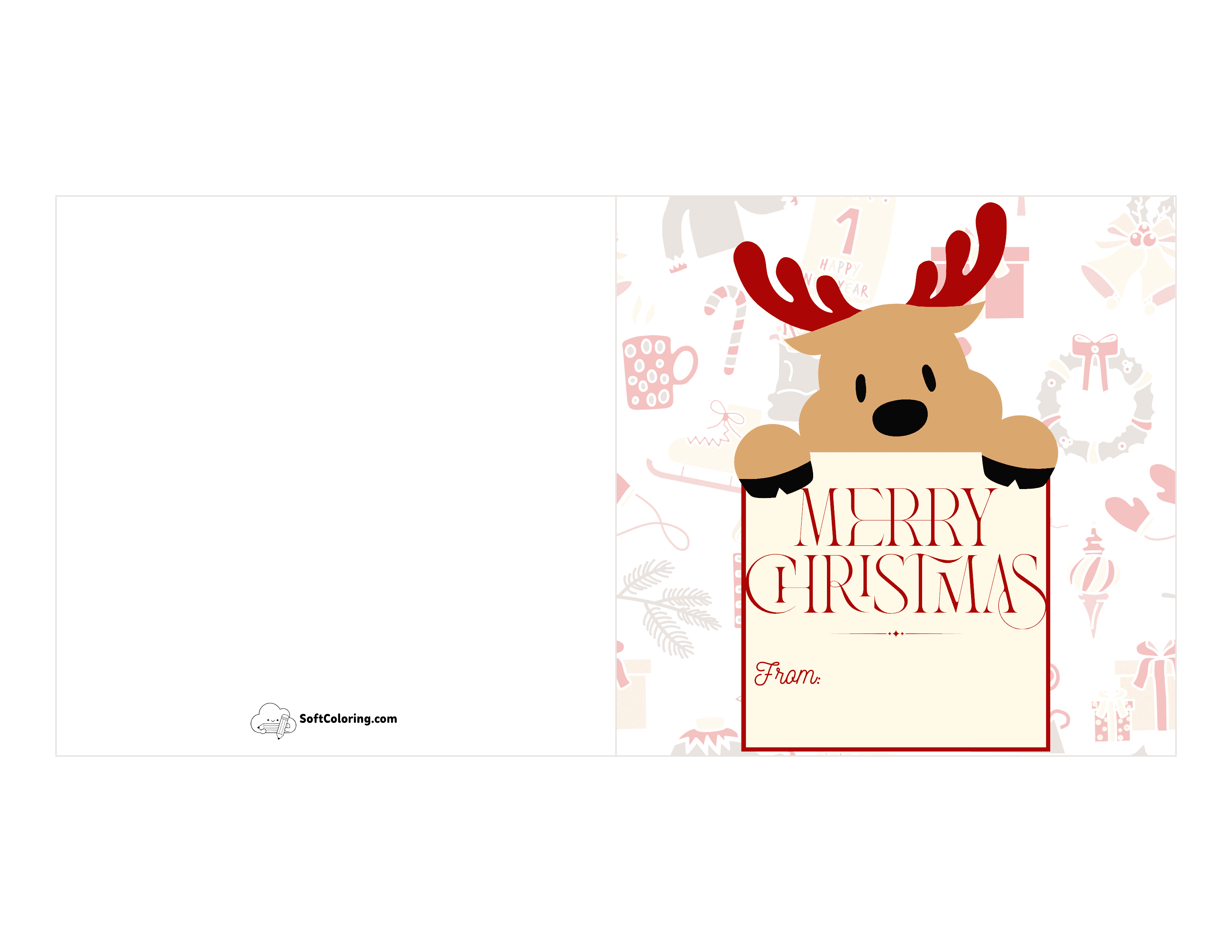 Personalizable Reindeer Card