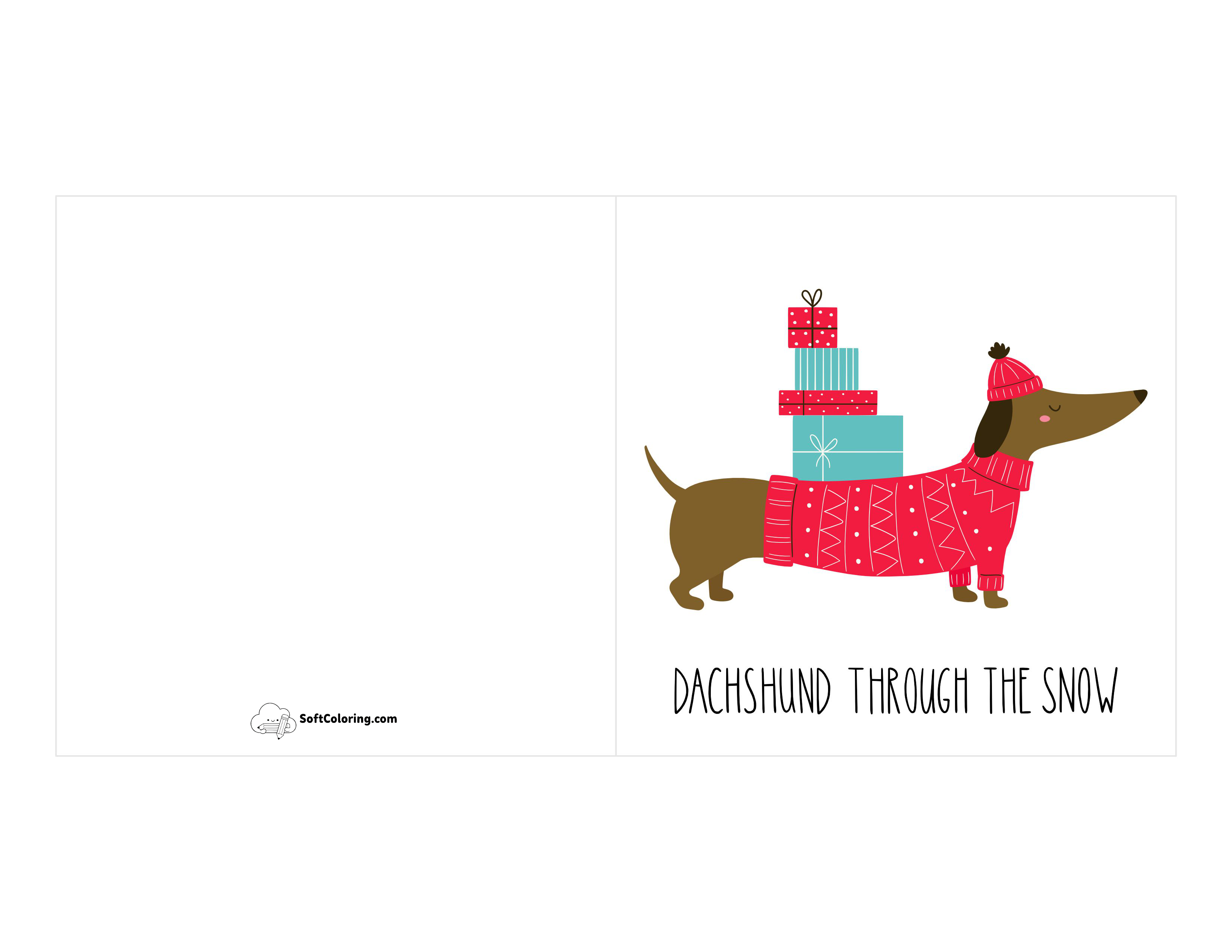 "Dachshund Through The Snow" Card