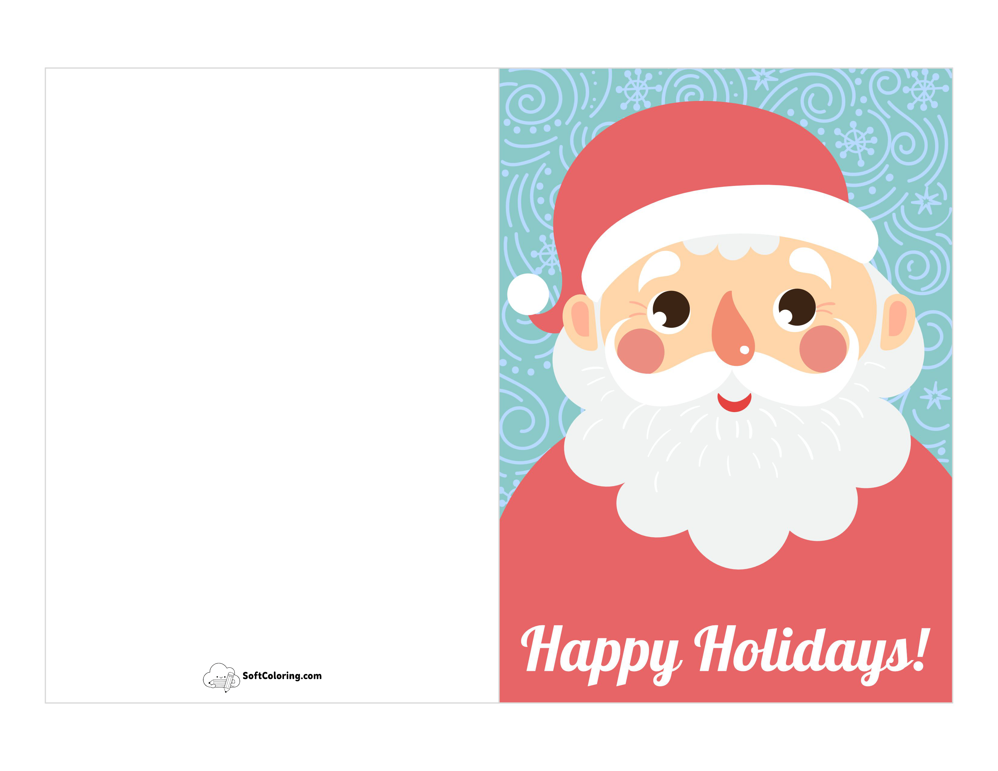 Free Santa Christmas Card For Kids