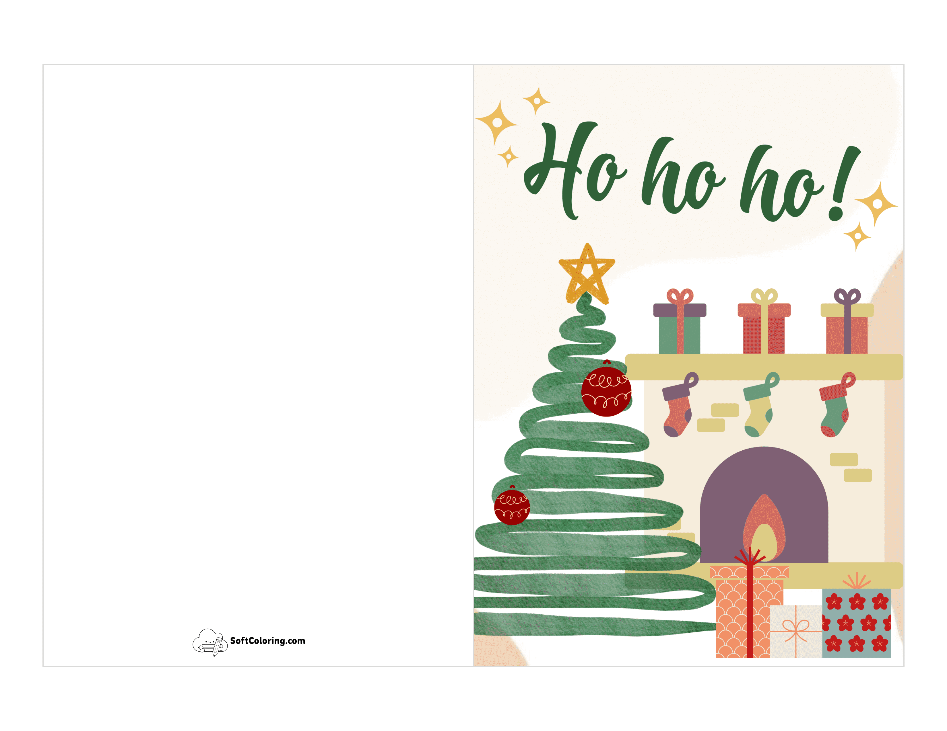 Cozy Living Room Christmas Card