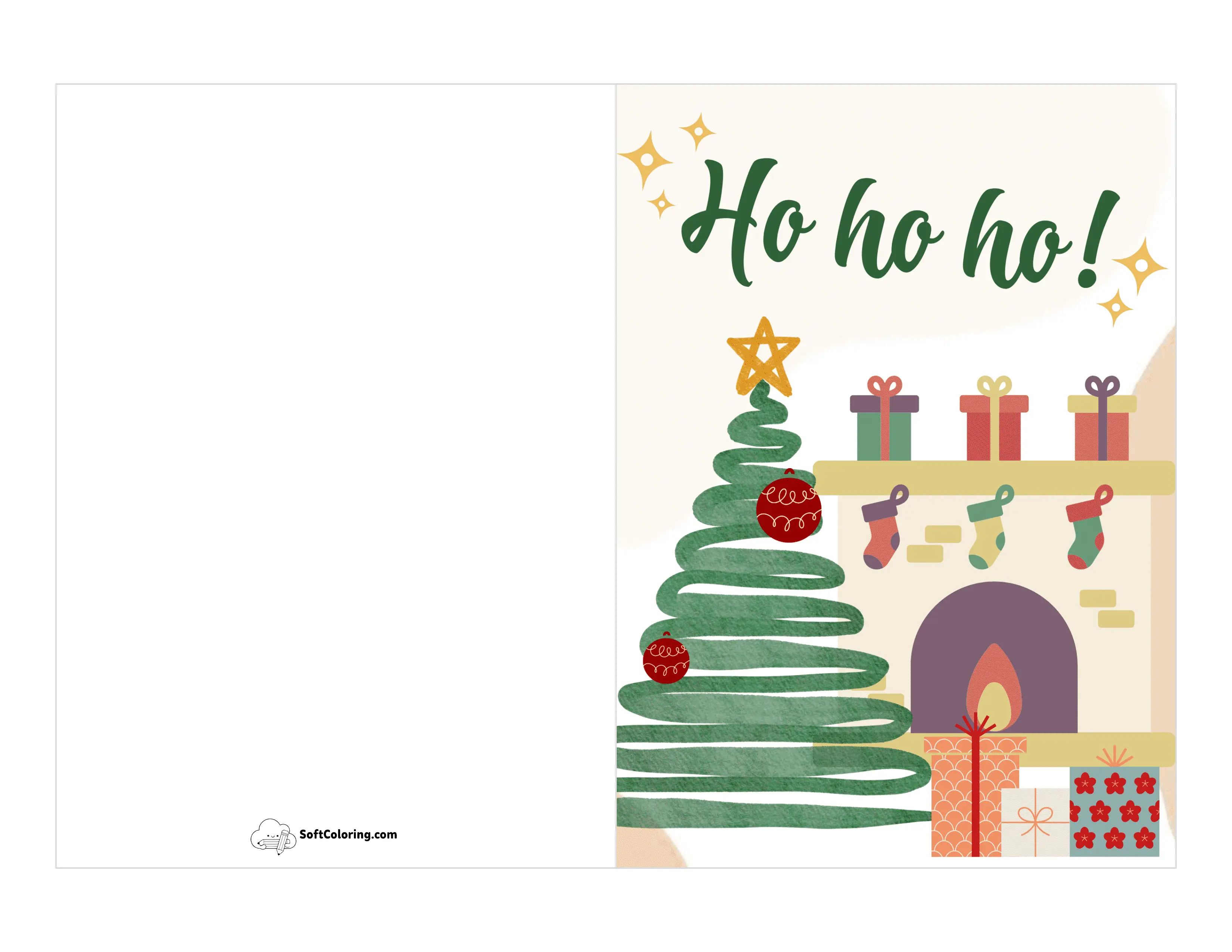 Cozy Living Room Christmas Card