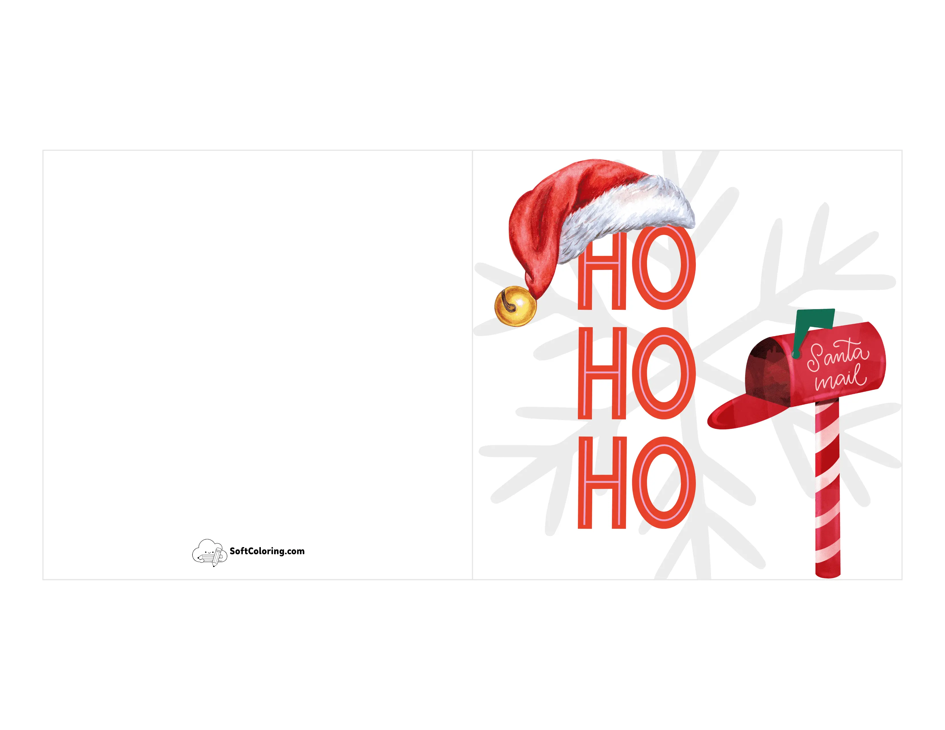 New! Santa Mail Printable Xmas Card