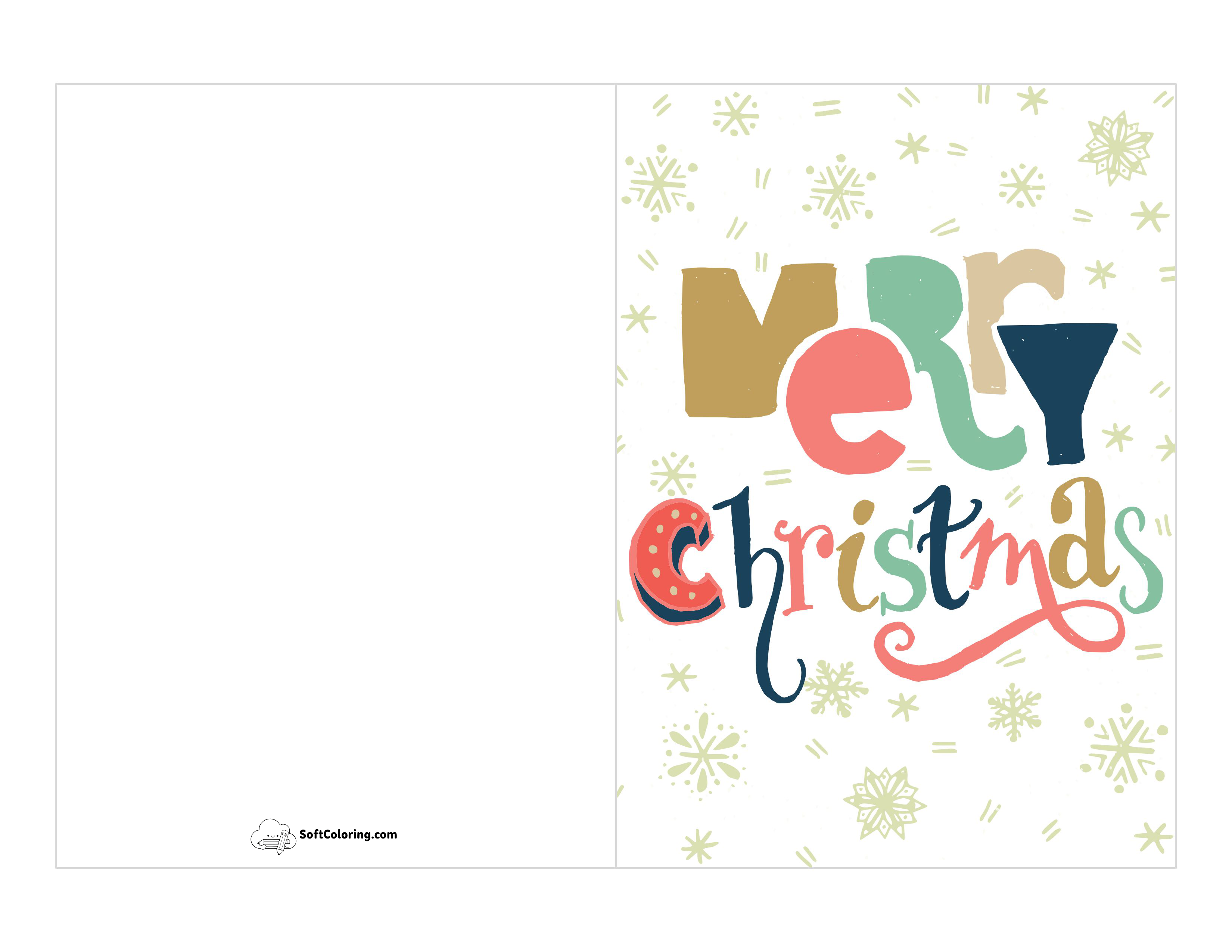 "Merry Christmas" Card To Print