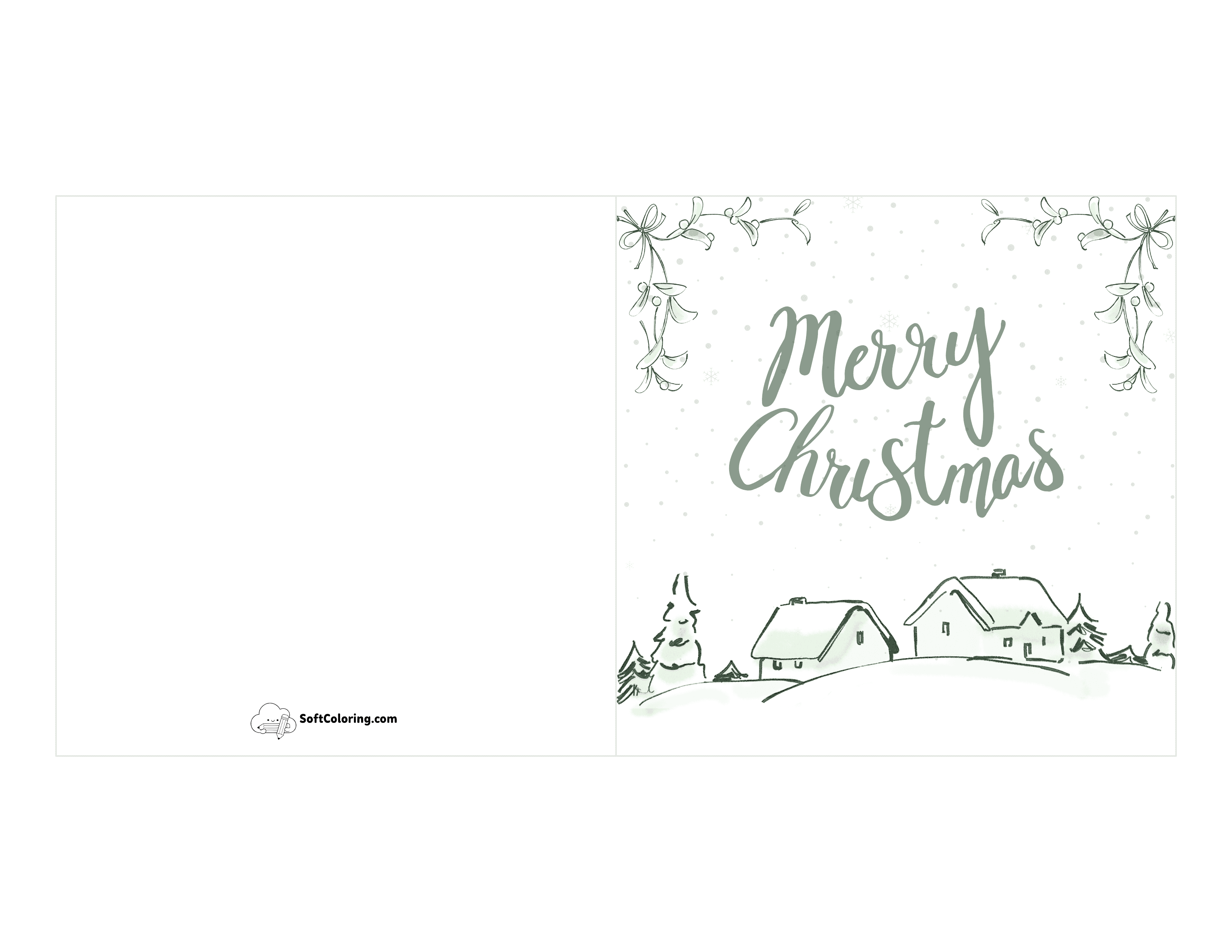 Cozy Village Christmas Card