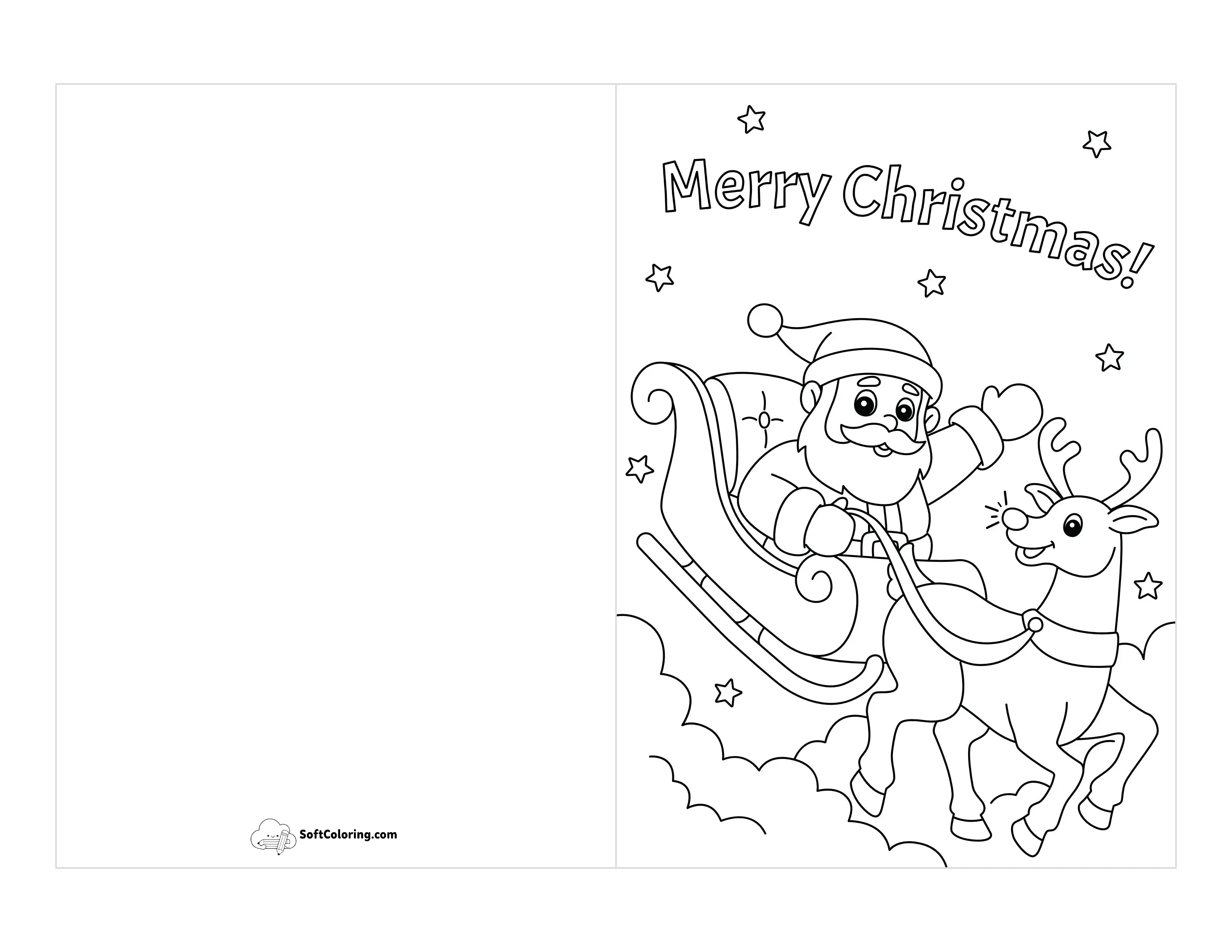Free Printable Christmas Card To Color