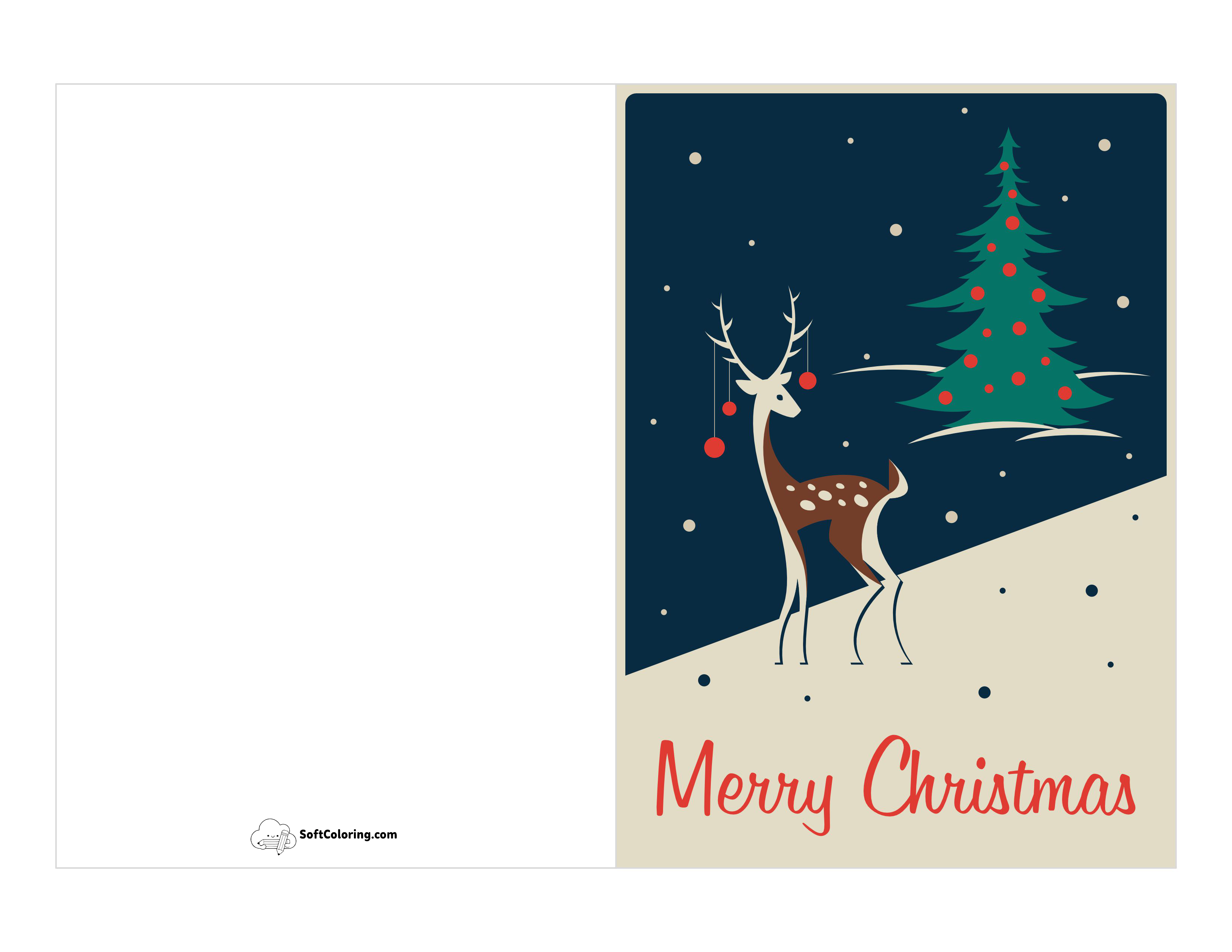 Vintage-Style Winter Christmas Card