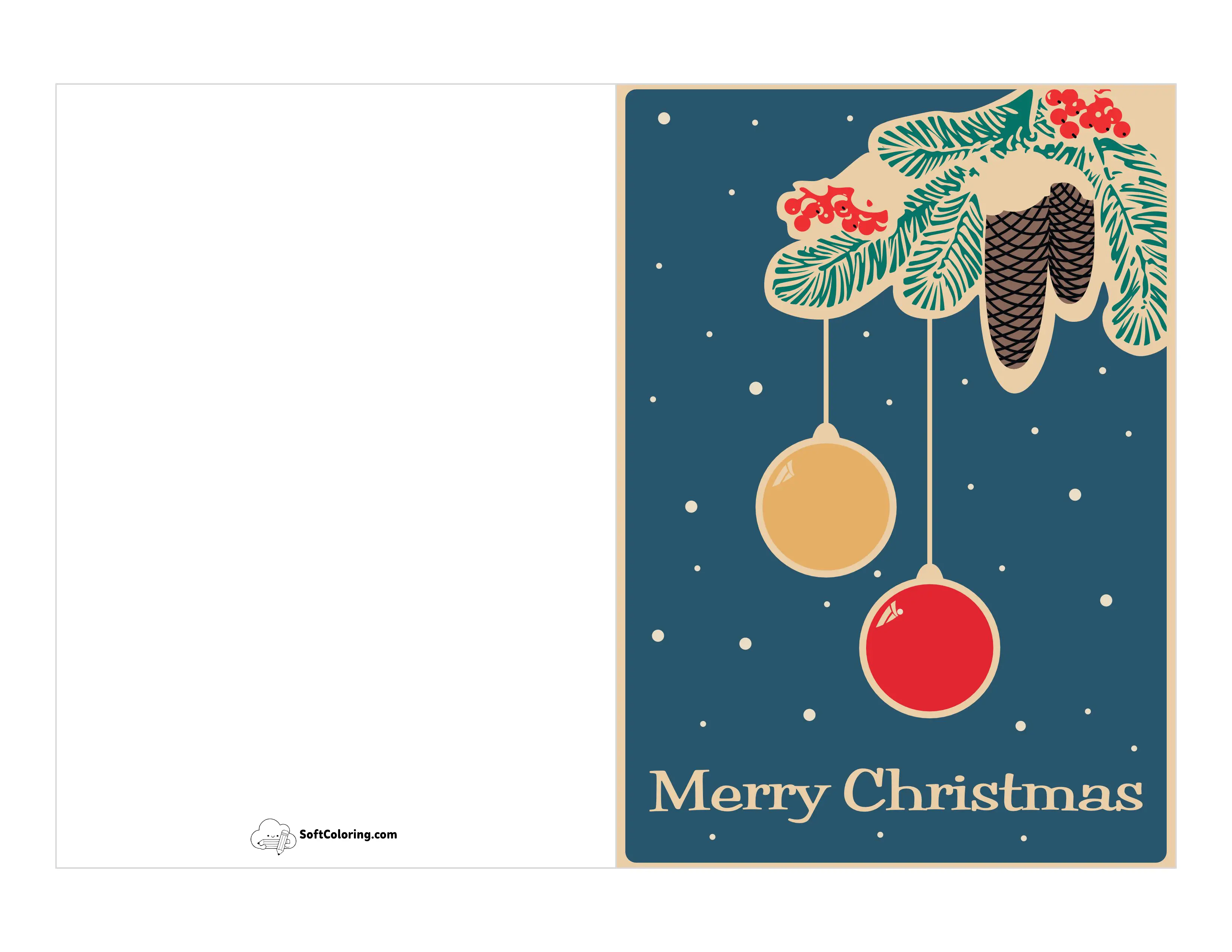 Vintage Free Printable Christmas Card
