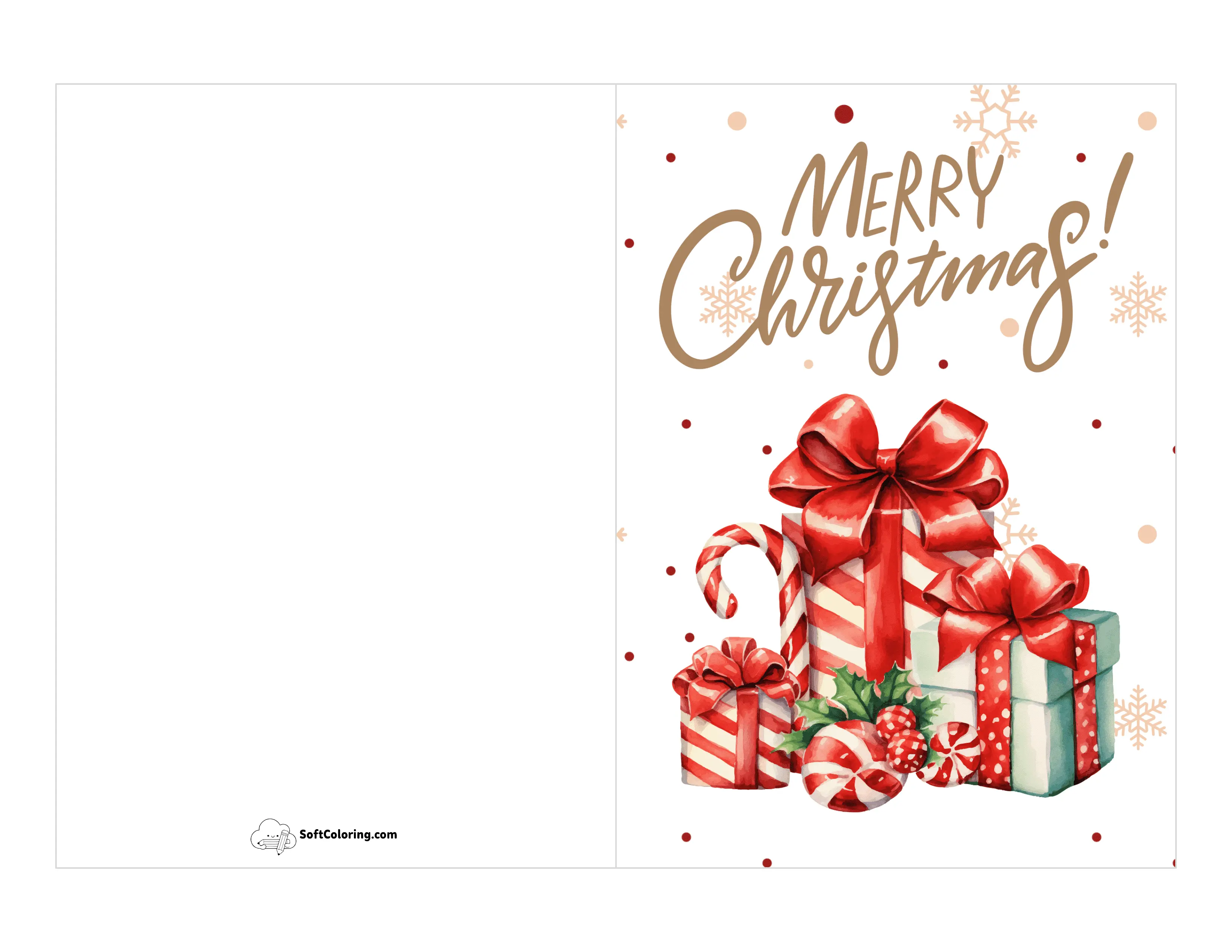 Vintage Holiday Gifts Printable Card