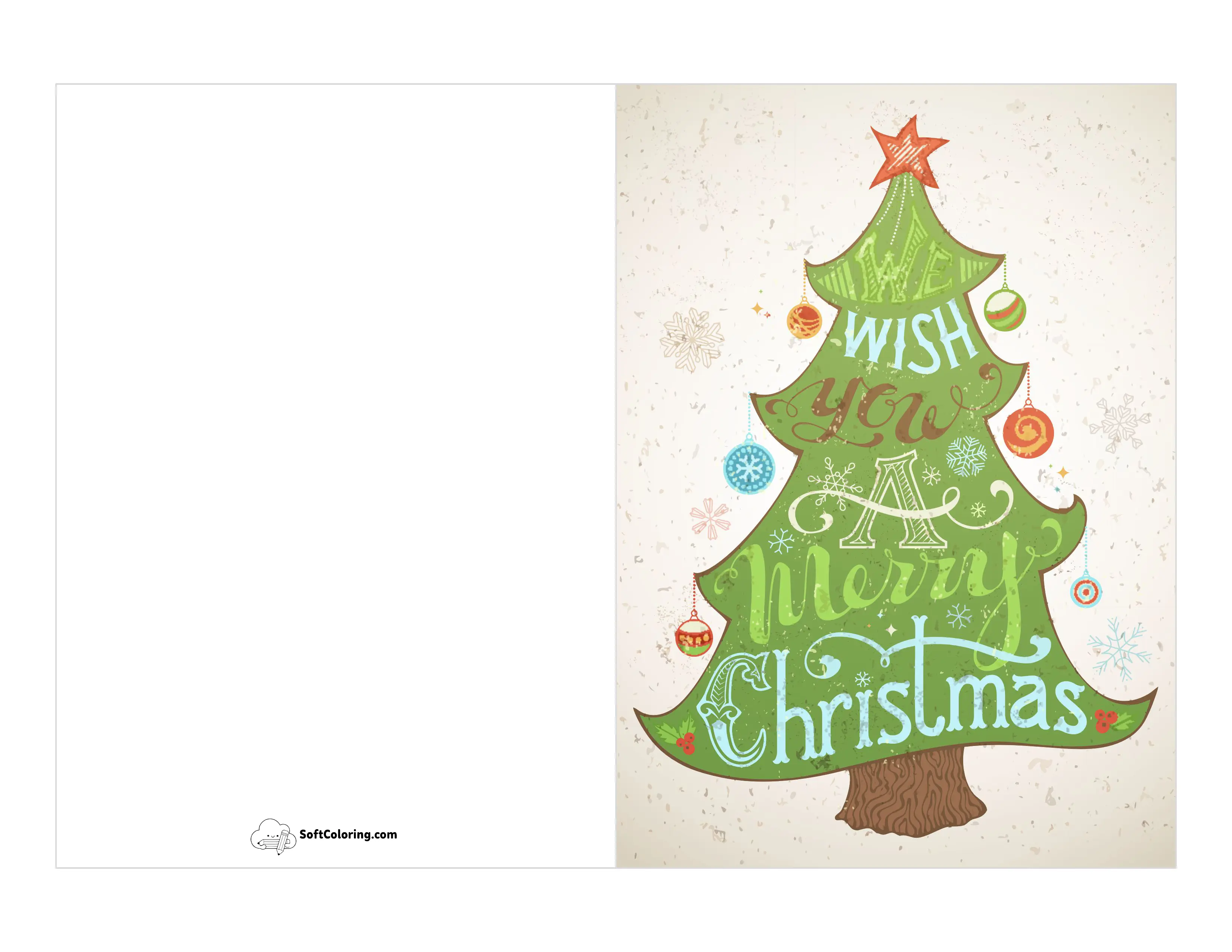 Merry Christmas Vintage Card Design