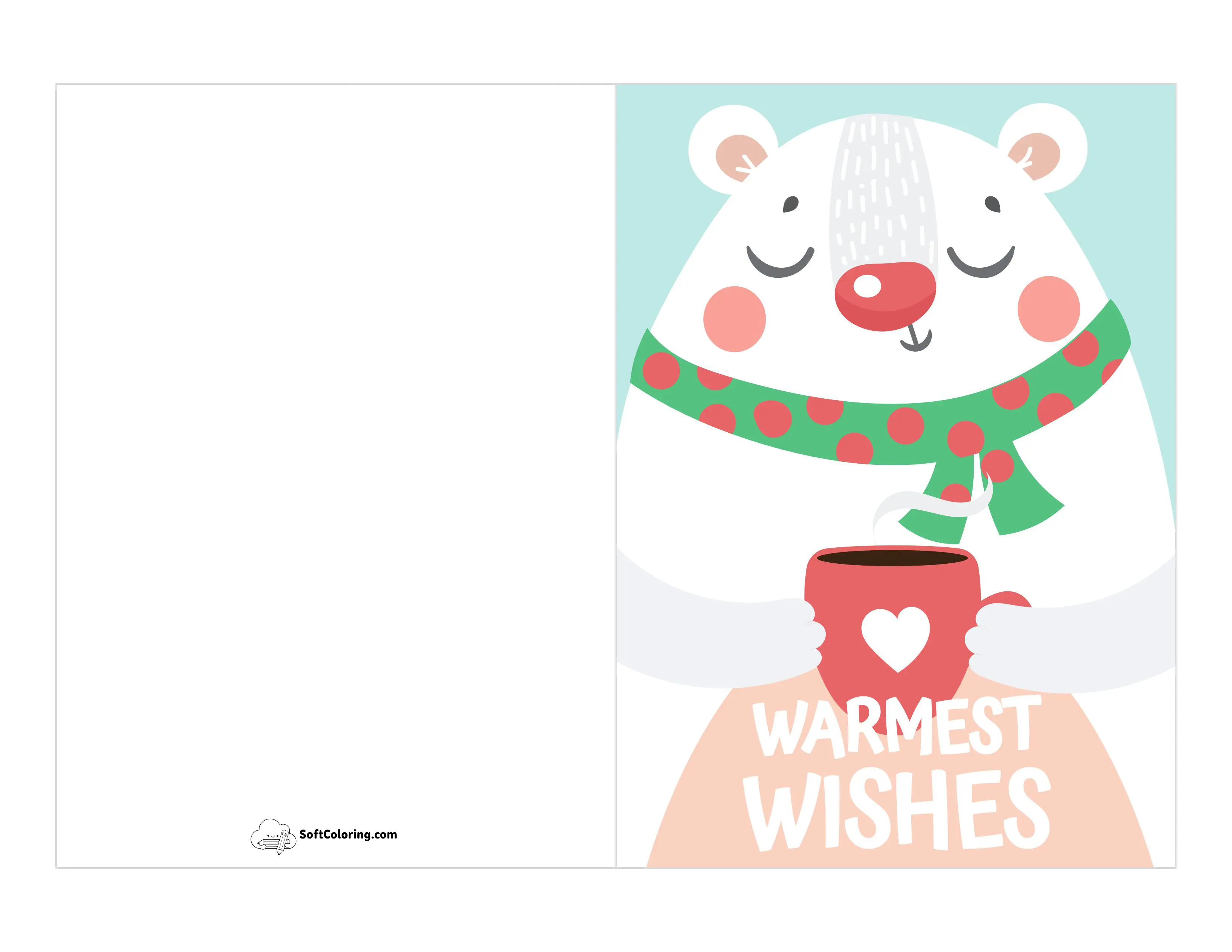 "Warmest Wishes" Cute Card For Kids