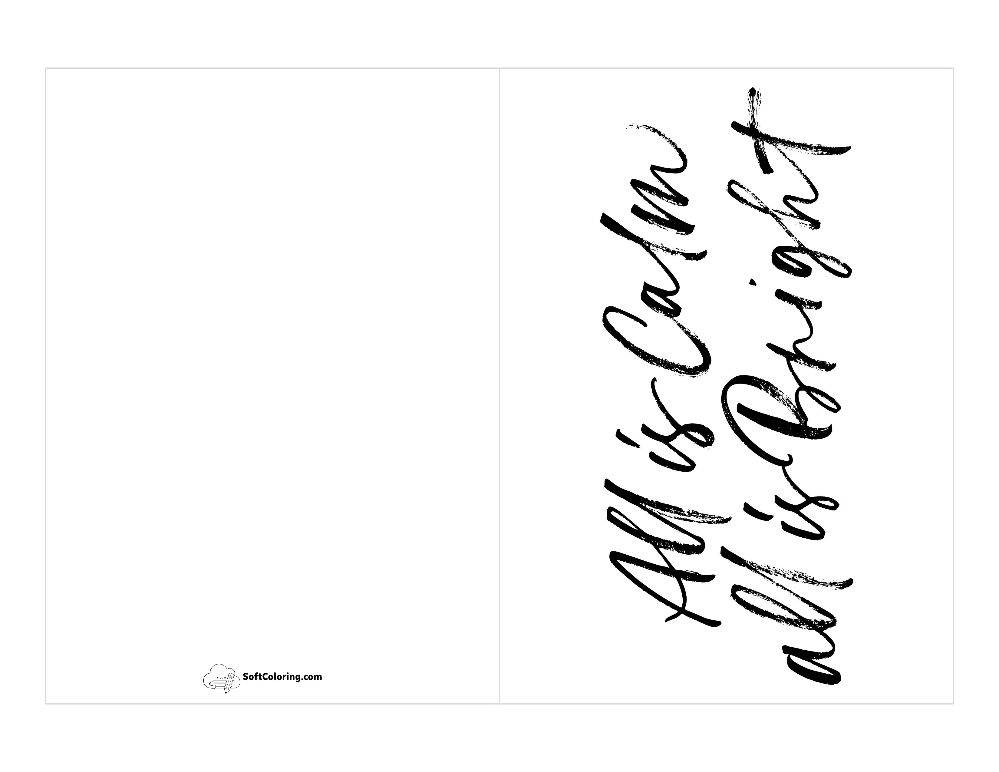 "All Is Calm All Is Bright" Black/White Card
