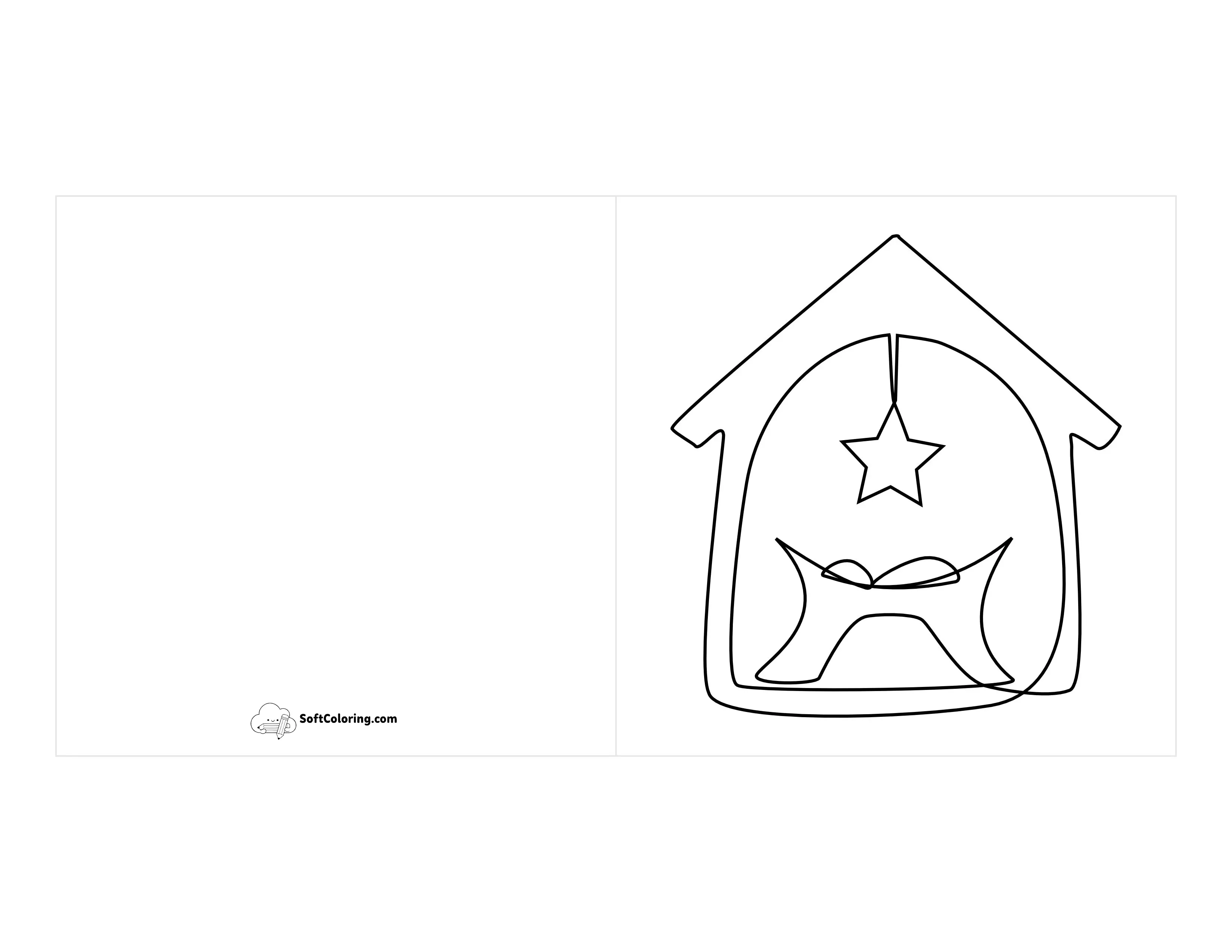 Baby Jesus In Manger Christmas Card