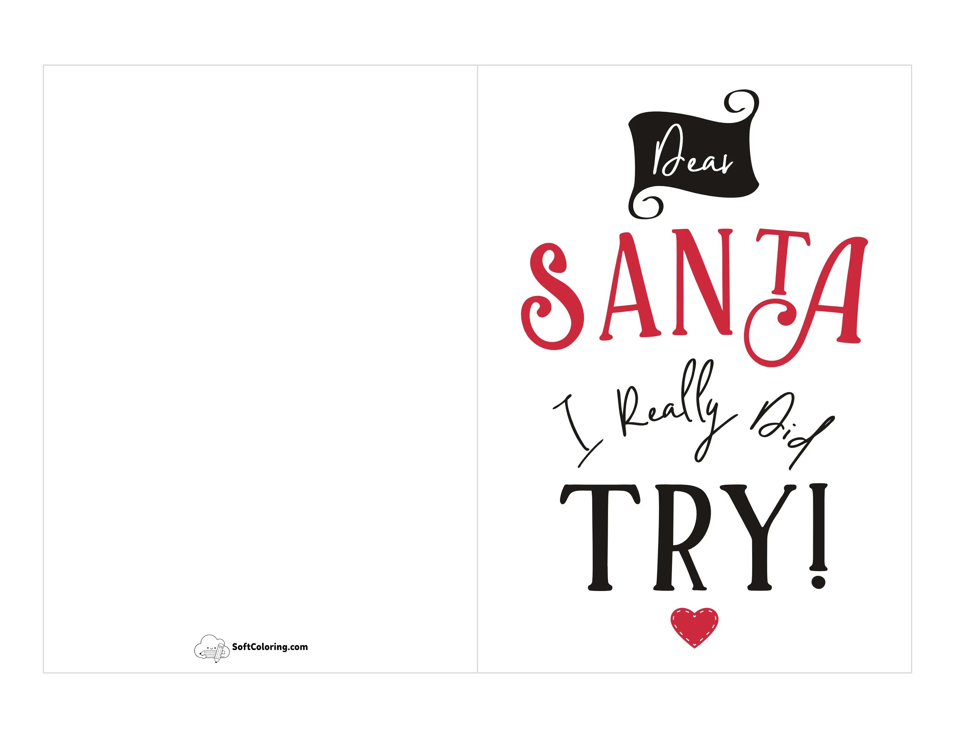 "Santa I Really Did Try" Funny Christmas Card