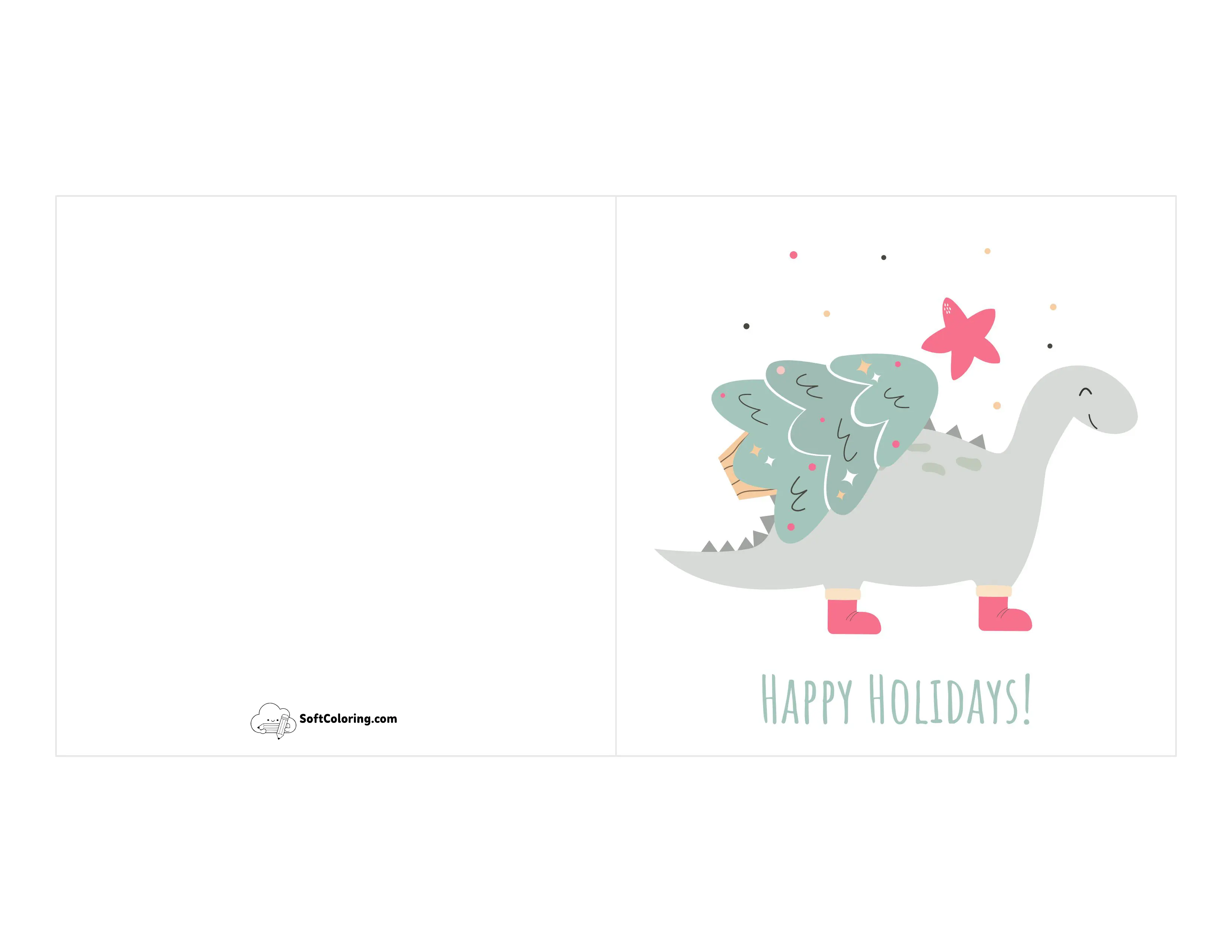 Cute Printable Christmas Card For Kids