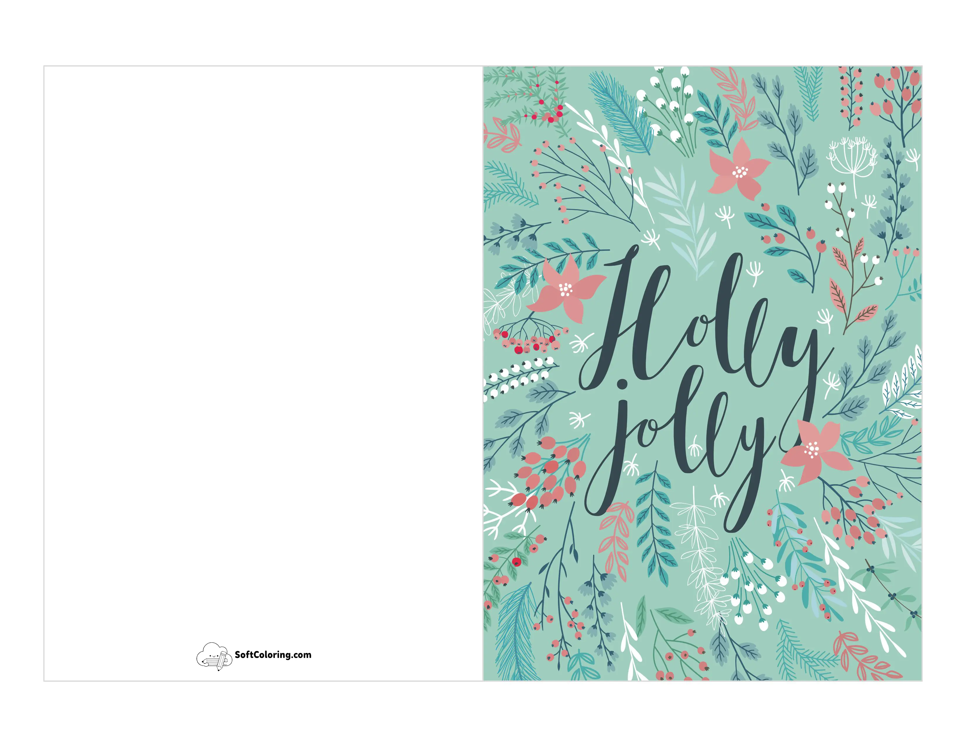 "Holly Jolly" Christmas Card Template