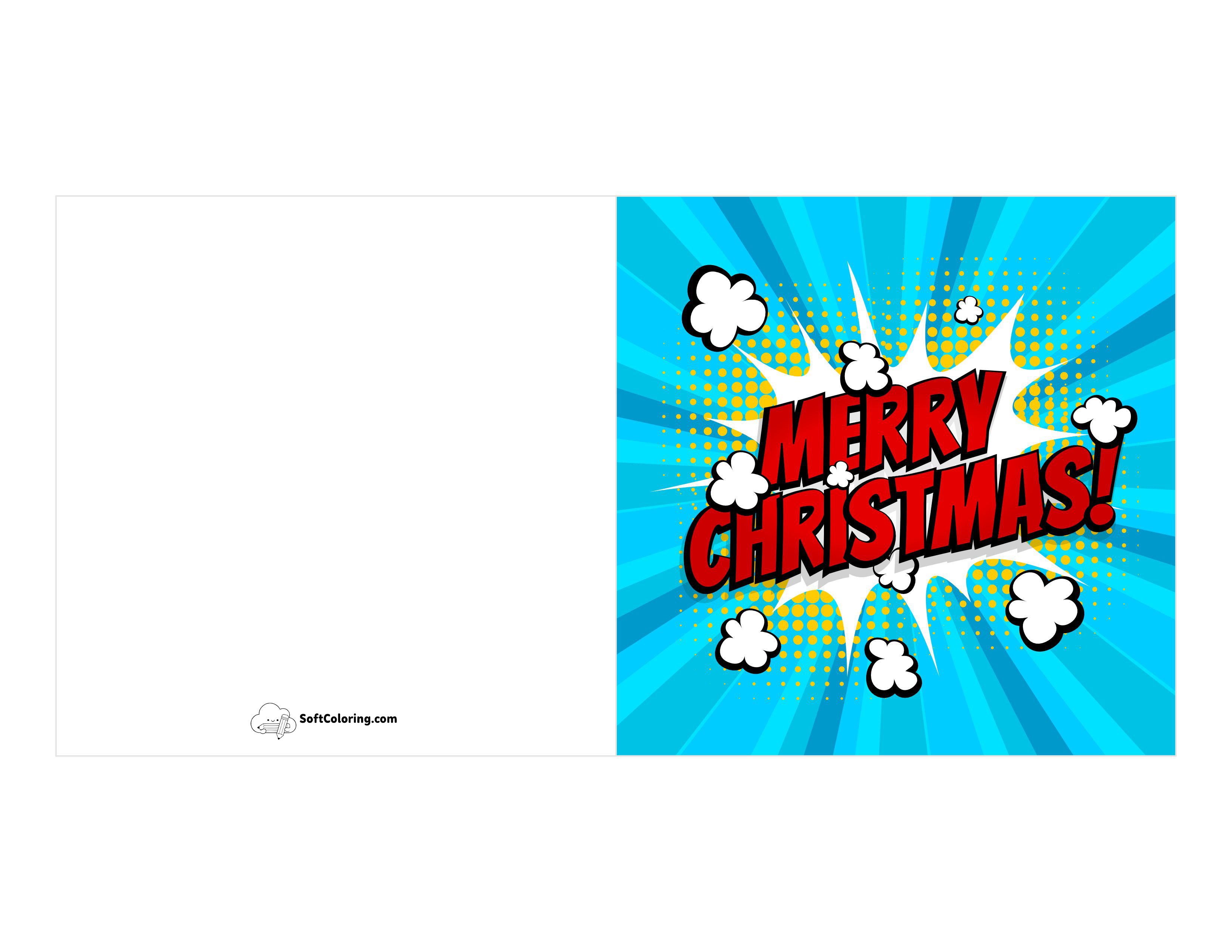 Comic-Style Christmas Card For Kids