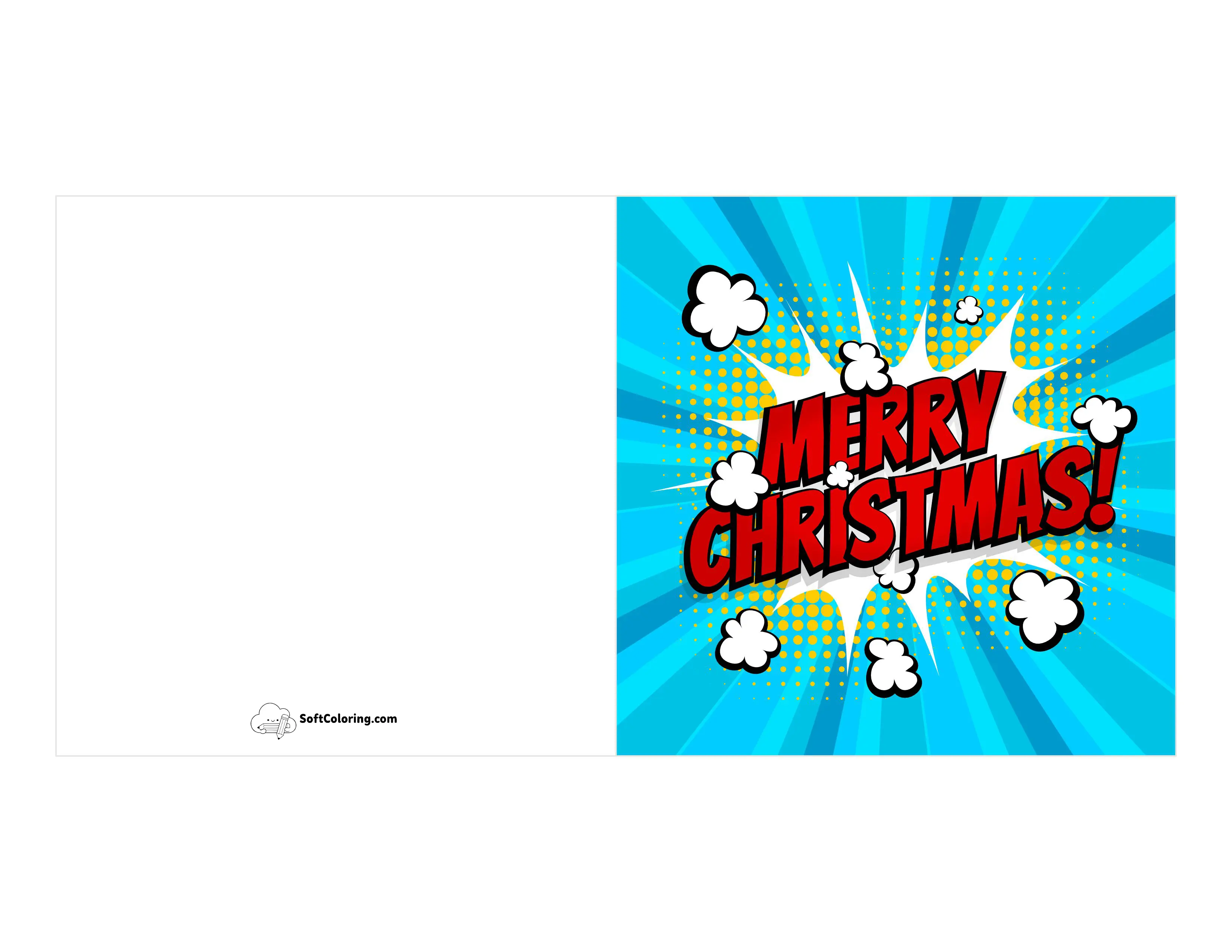 Comic-Style Christmas Card For Kids