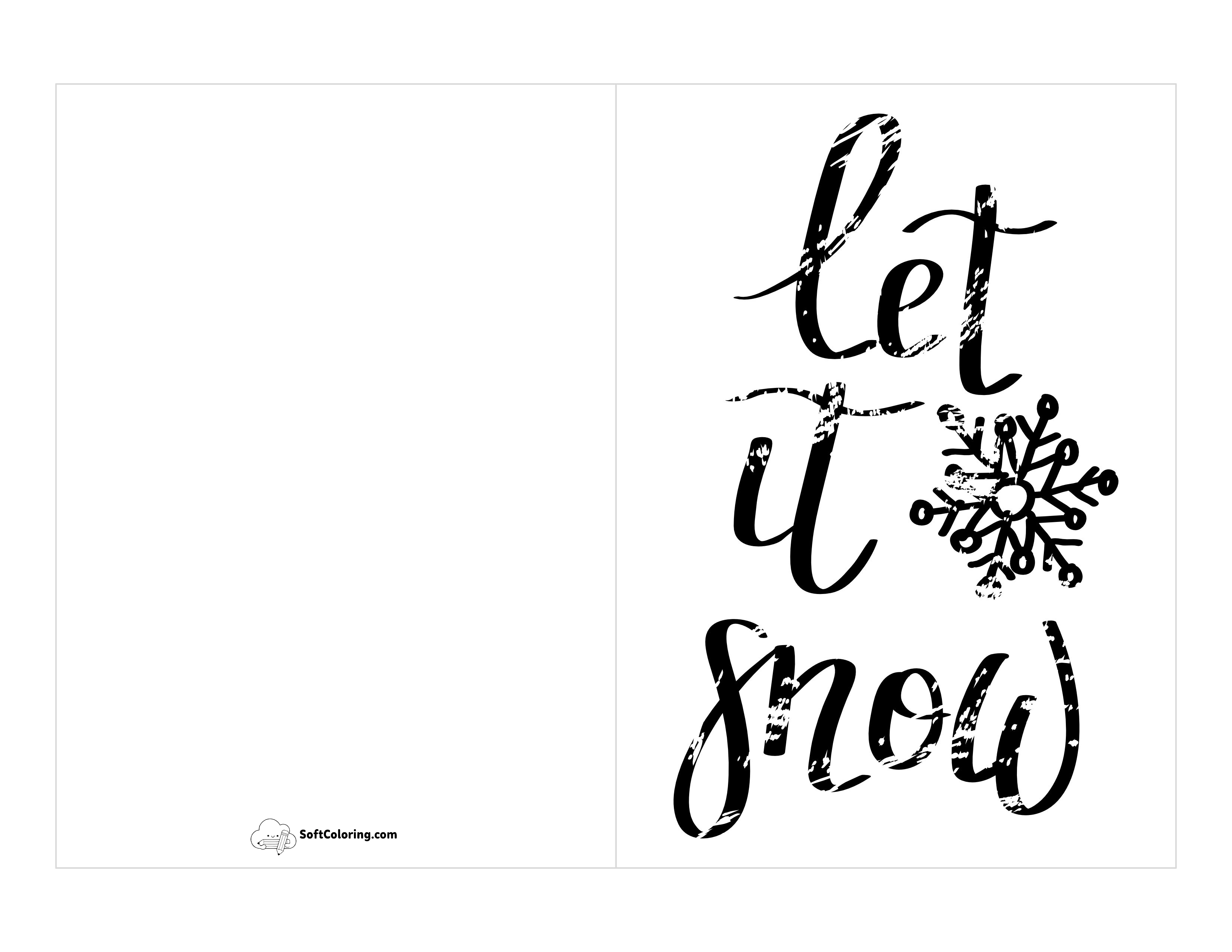 "Let It Snow" Free Christmas Card