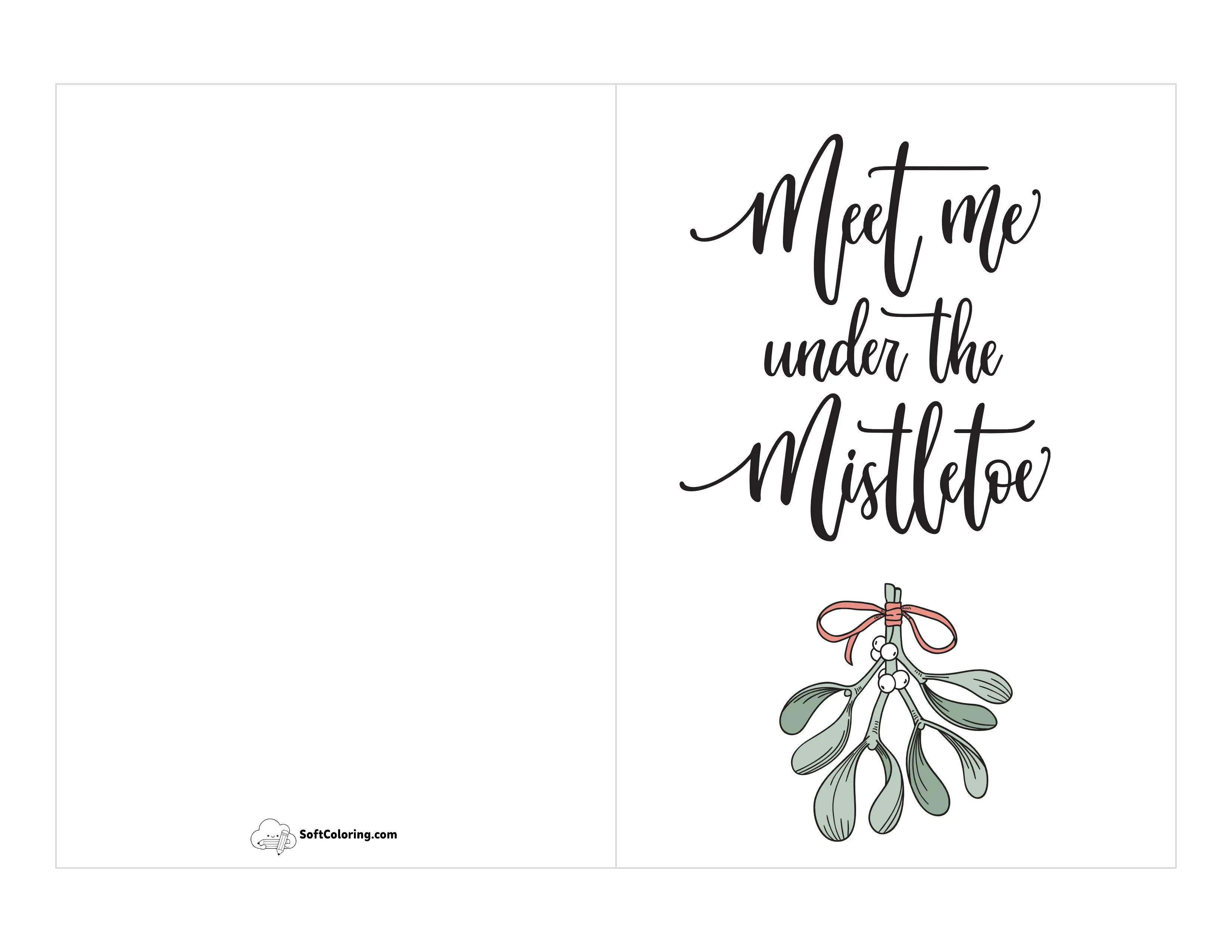 Romantic Printable Christmas Card