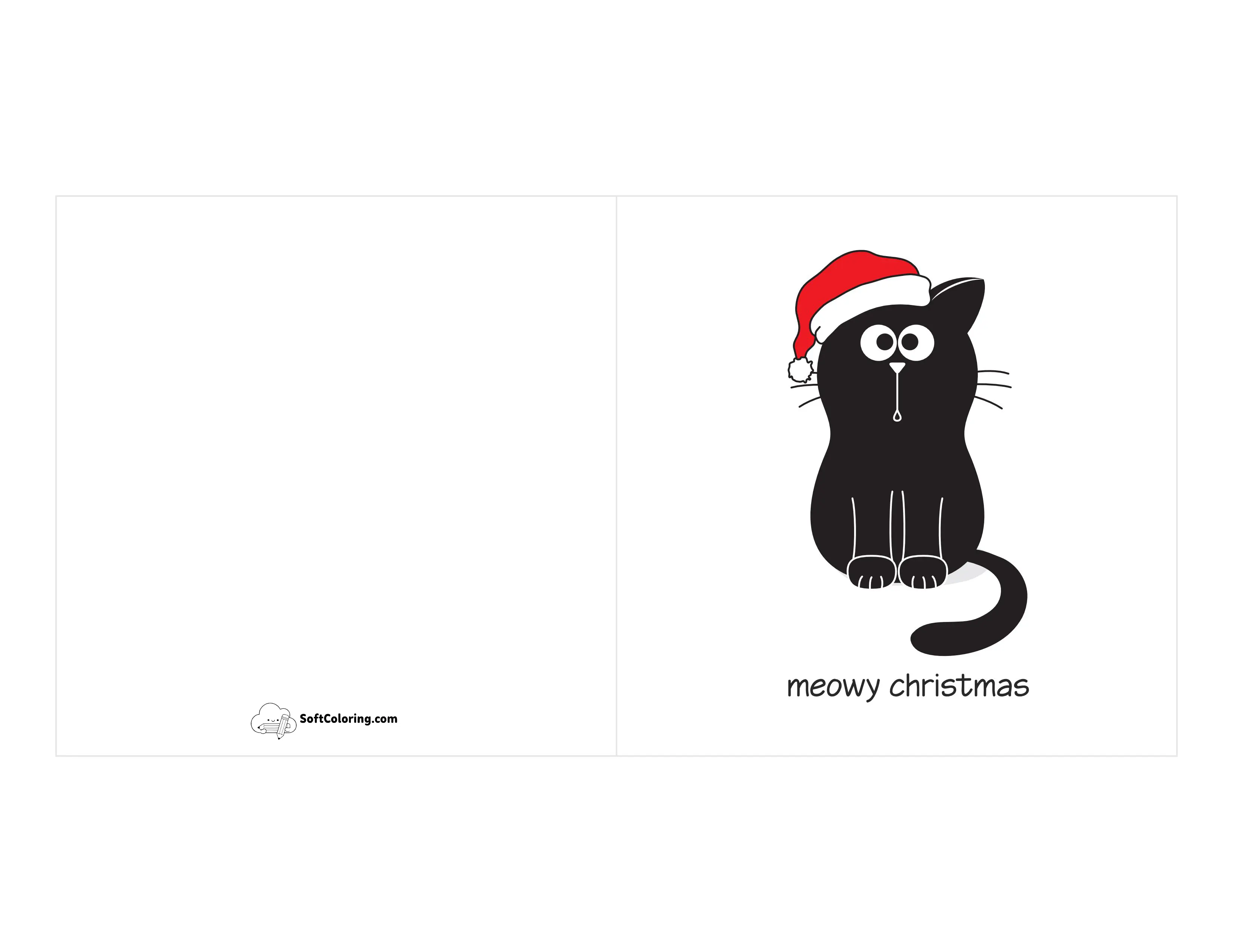 "Meowy Christmas" Funny Christmas Card