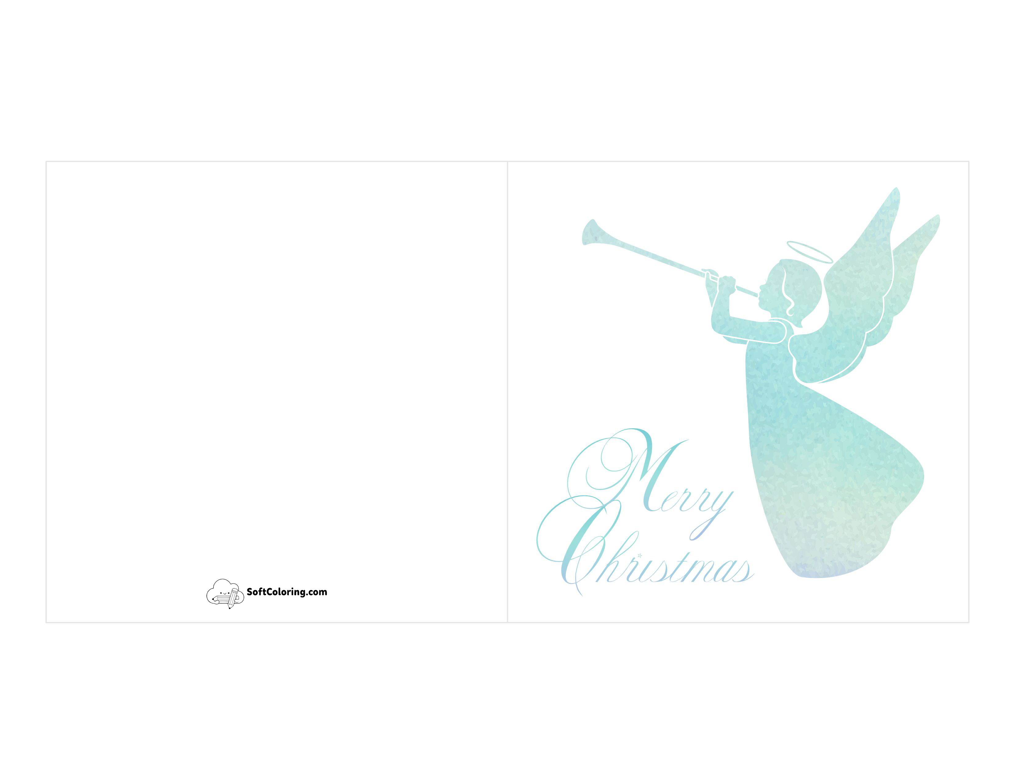 Christmas Angel Card Template